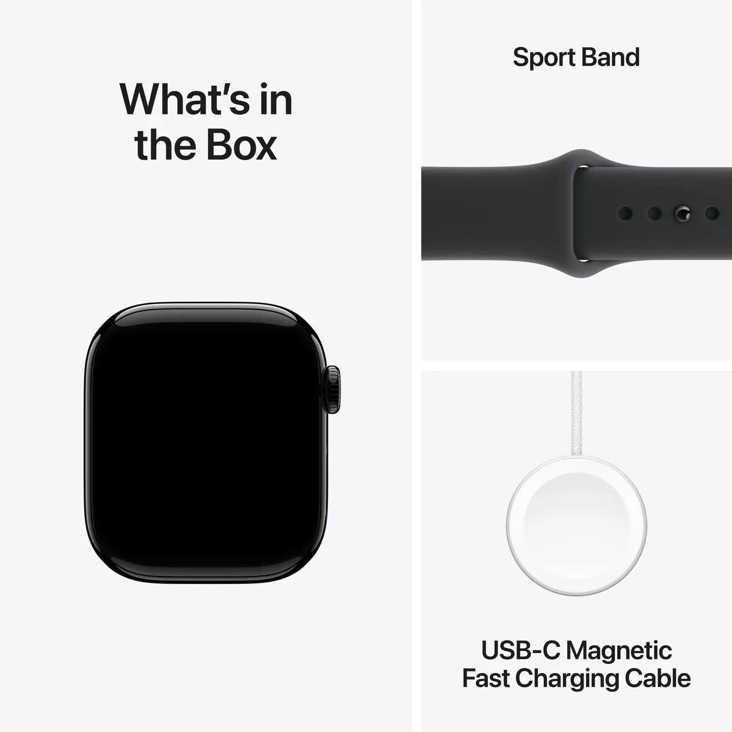 Apple Watch Series 11 GPS + Cellular 46mm musta alumiinikotelo, musta sport ranneke - M/L - MFC44QN/A - 5