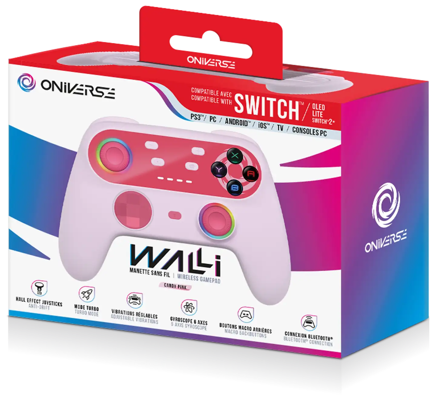 Oniverse Langaton ohjain Nintendo Switch 2 Walli pinkki - 5