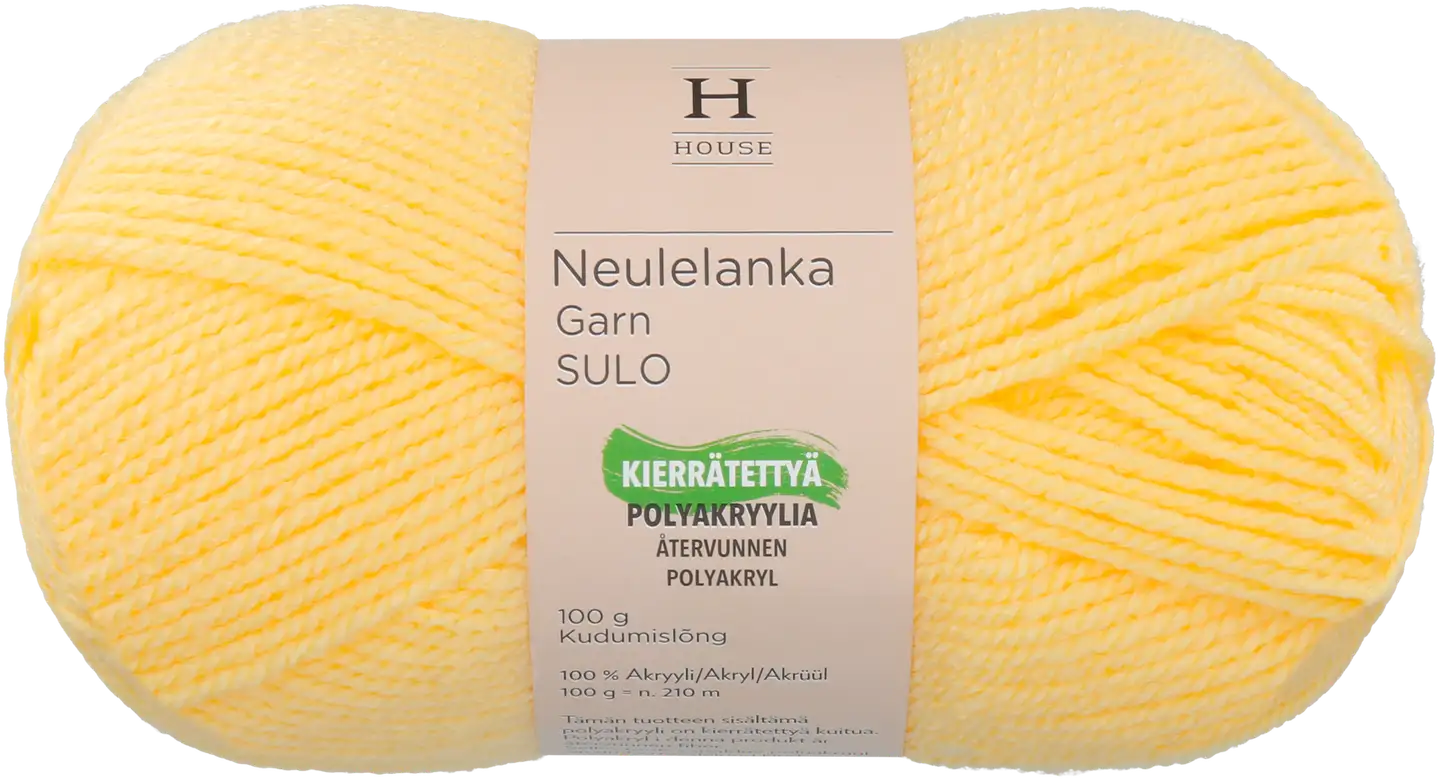 House neulelanka akryyli Sulo 100 g Light Yellow 215