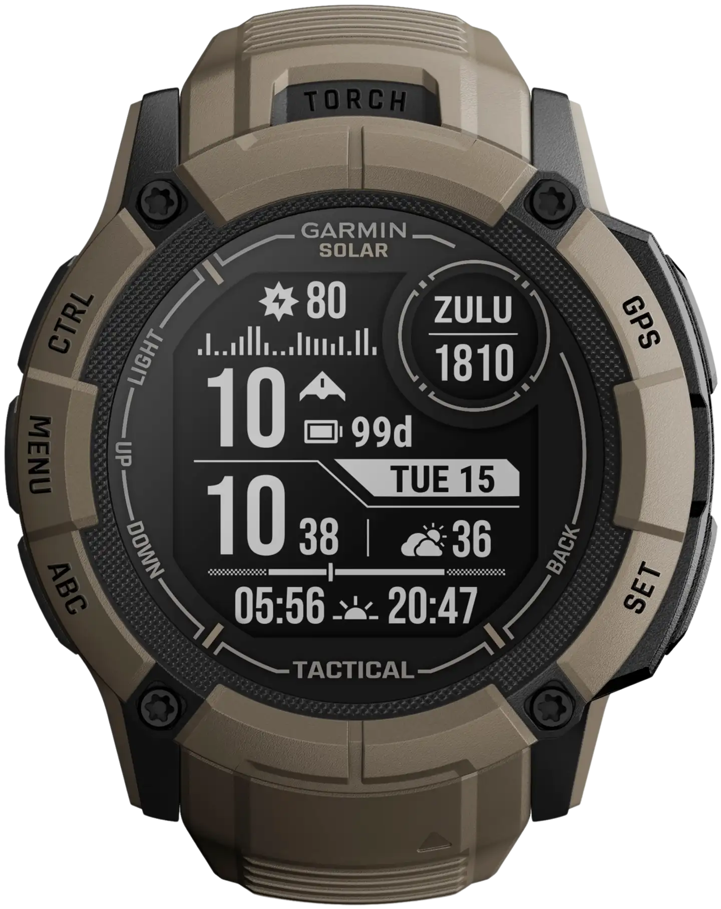 Garmin Instinct 2X Solar Tactical Edition ruskea GPS-älykello - 1