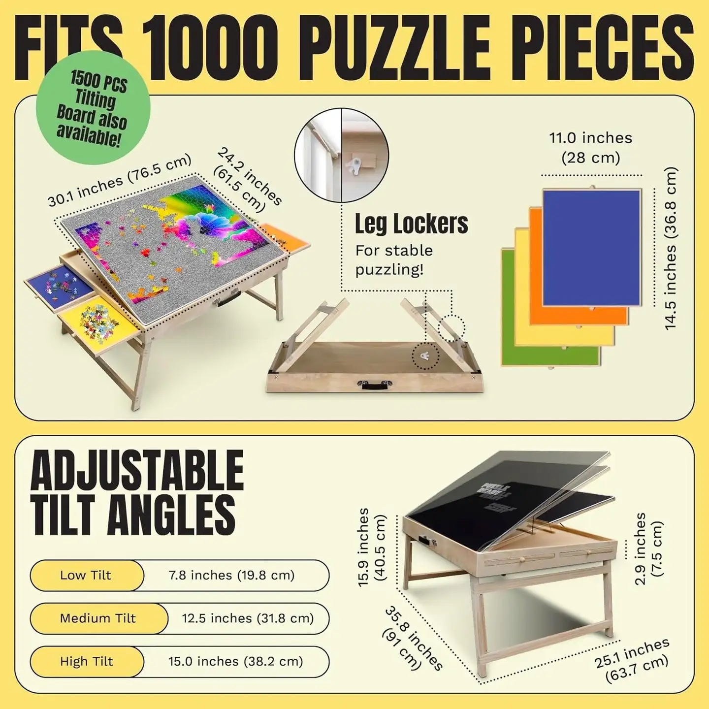 Puzzle Ready - Palapelilauta Jaloilla, 1000 palan palapelille - 7