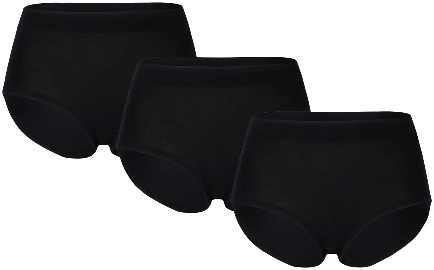 Pierre Robert naisten high waist alushousut 3-pack HU42 - BLACK - 1