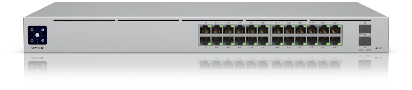 Ubiquiti 24-porttinen gigabit PoE -kytkin Layer 3 -ominaisuuksilla USW-PRO-24-POE - 1