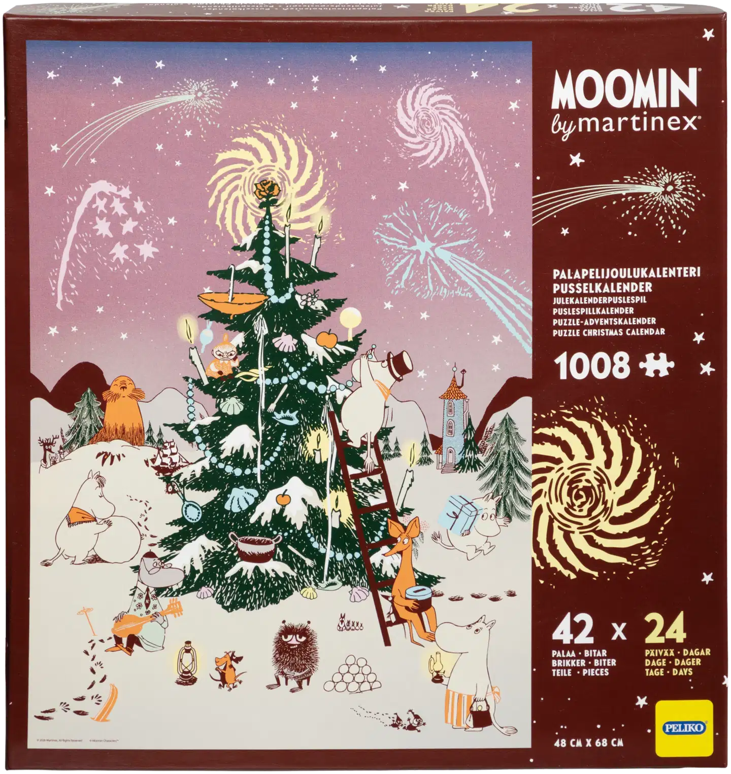 Peliko palapelijoulukalenteri Muumi 1008 palaa Yule Night - 2