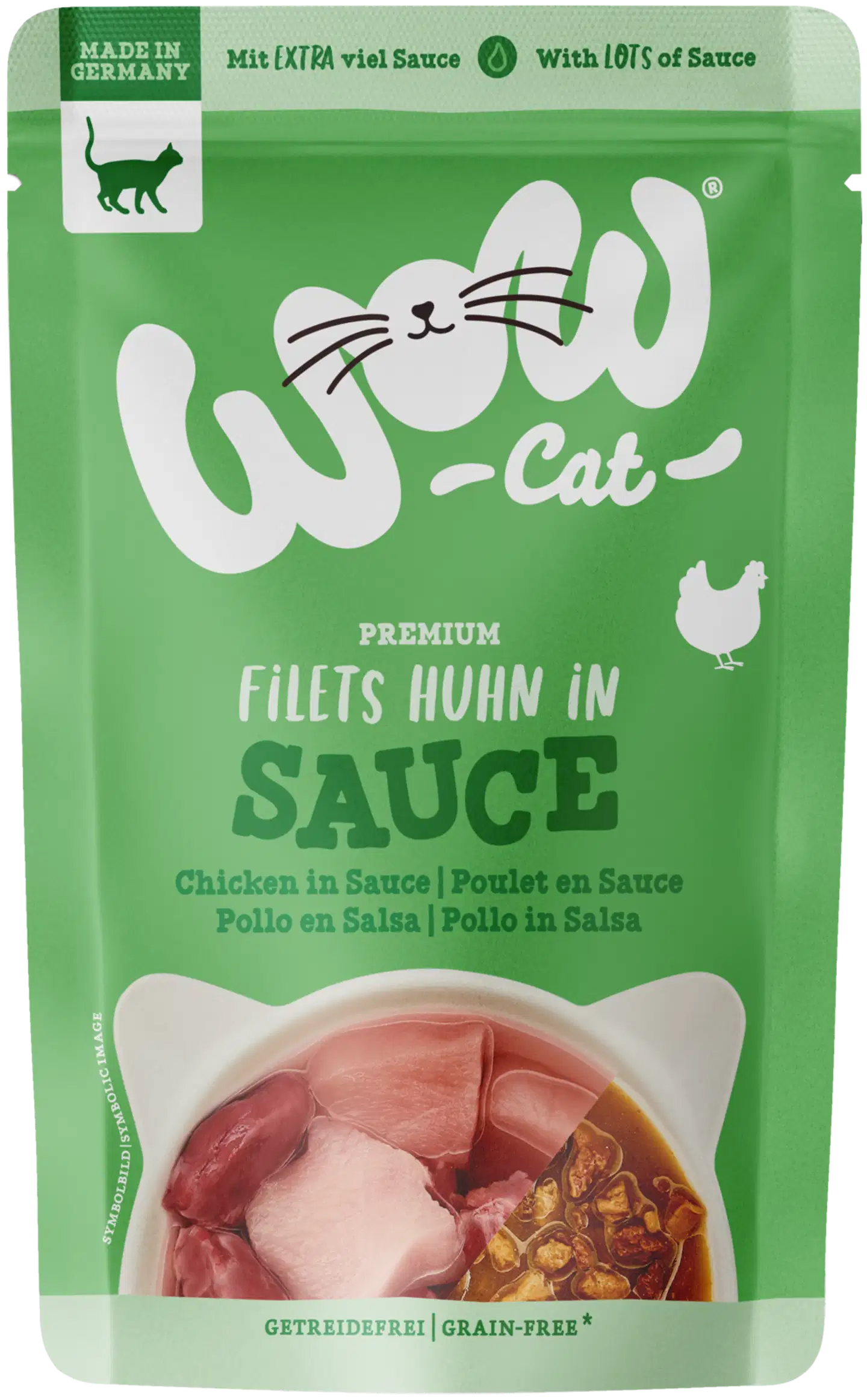 WOW CAT Kanaa kastikkeessa 85 g