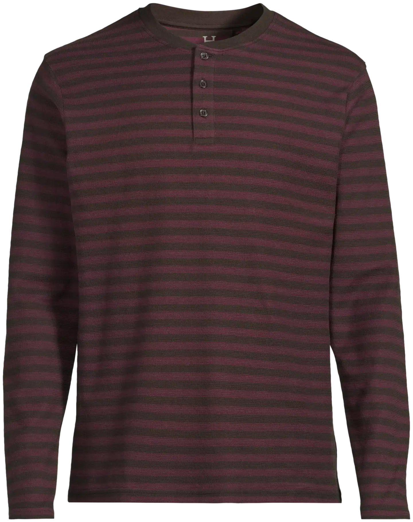 House miesten Henley-raitapaita 195H292604 - Fig/Brown - 2