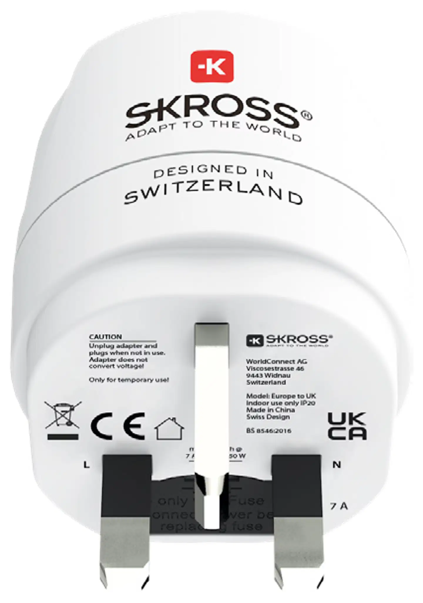 Skross Eurooppa - UK -adapteri - 2