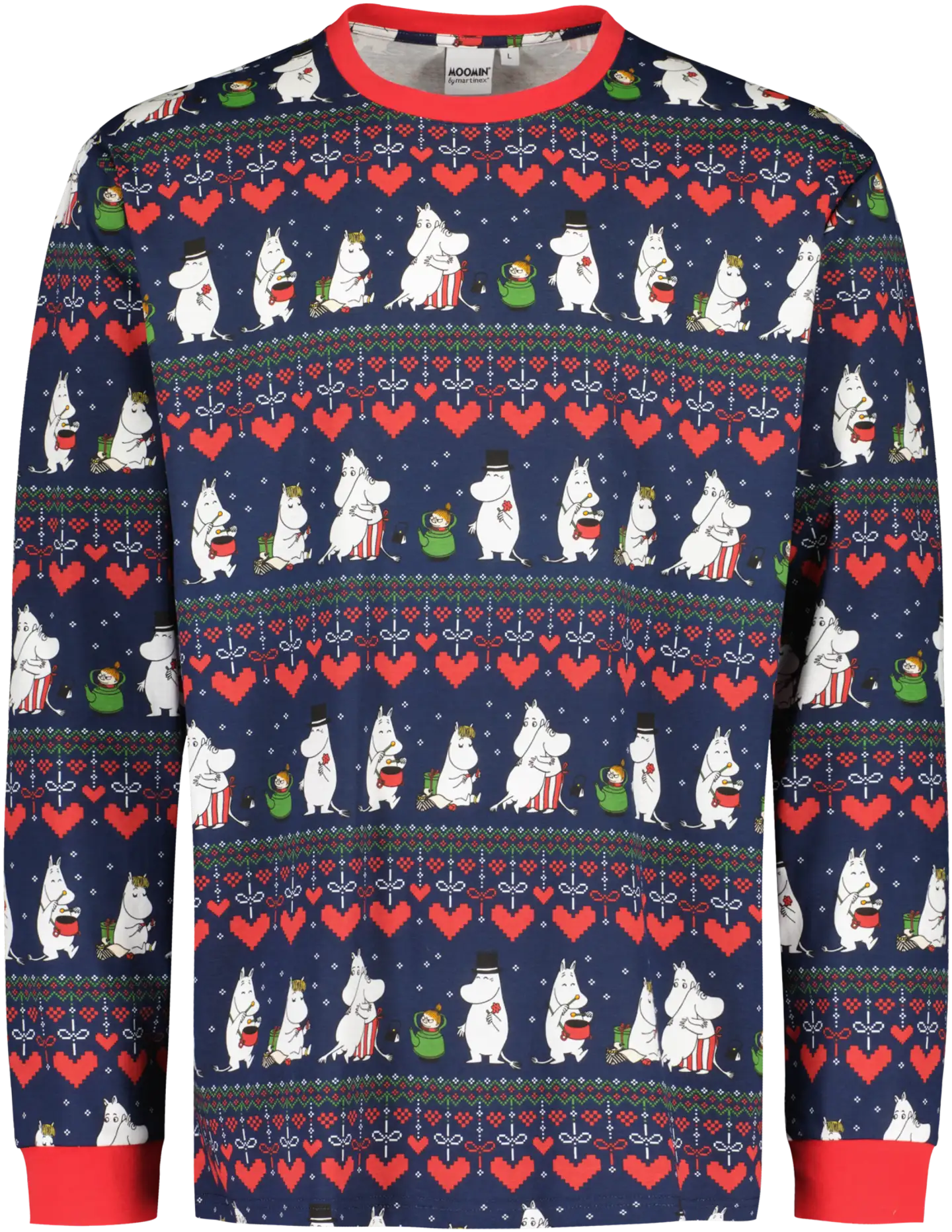 Muumi miesten pyjama Talvisydän 590409 - tummansininen - 2