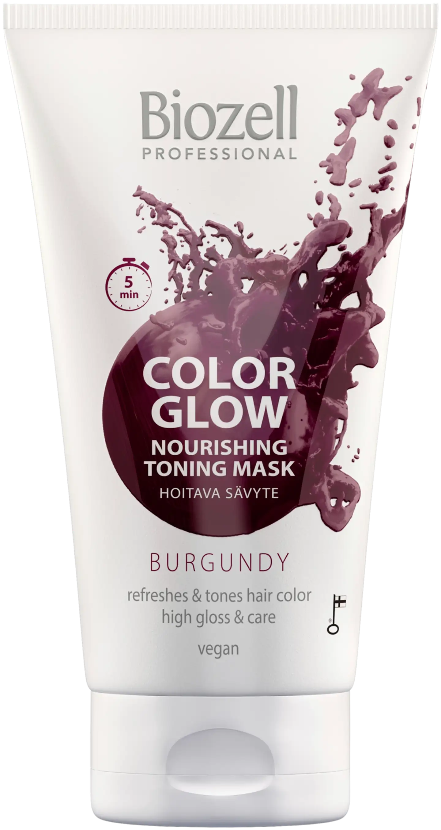 Biozell Color Glow Hoitava sävytenaamio Burgundy 150ml