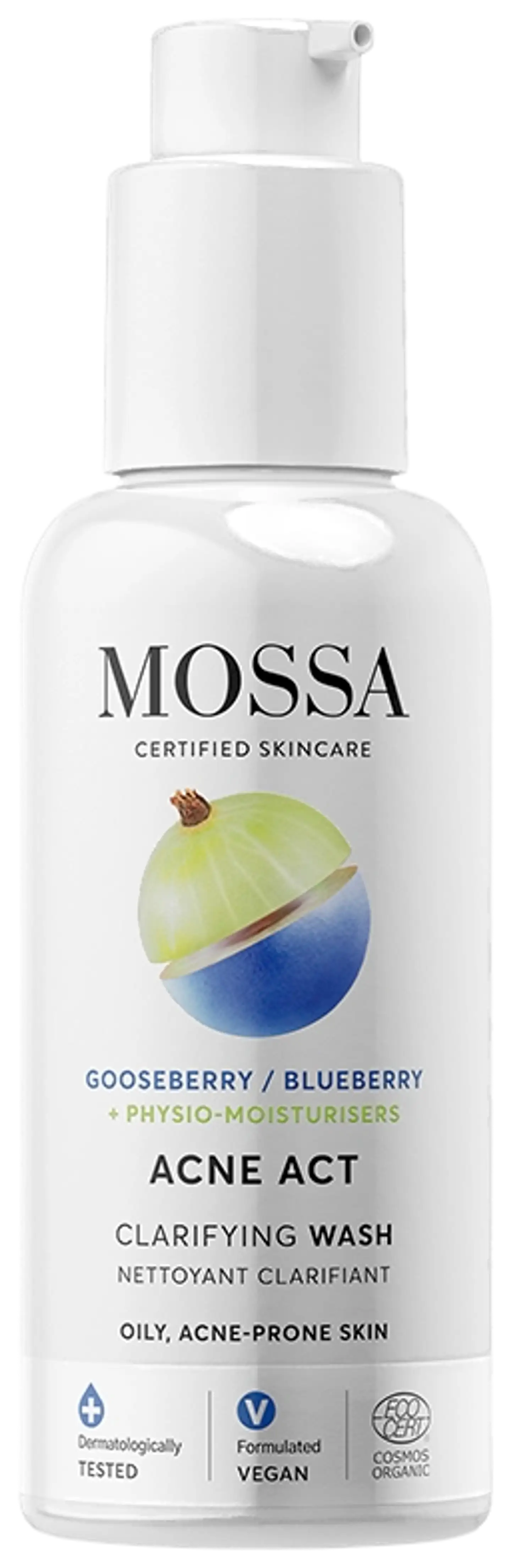 MOSSA Acne Act Puhdistusgeeli 140ml