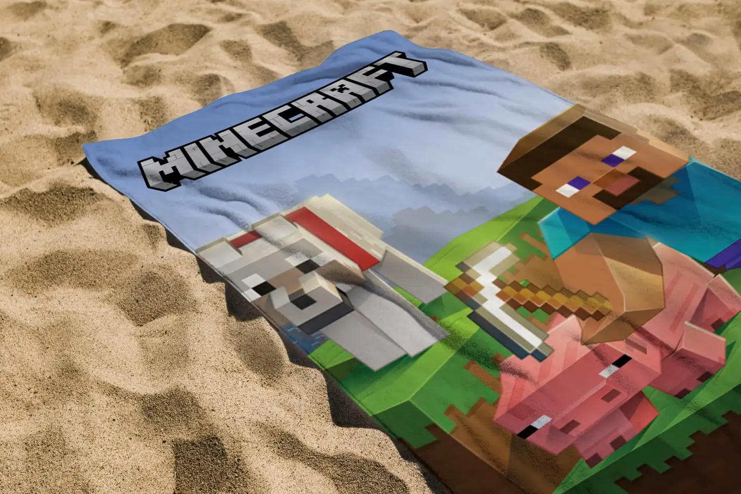 Lasten kylpypyyhe Minecraft 70x140 cm - 2