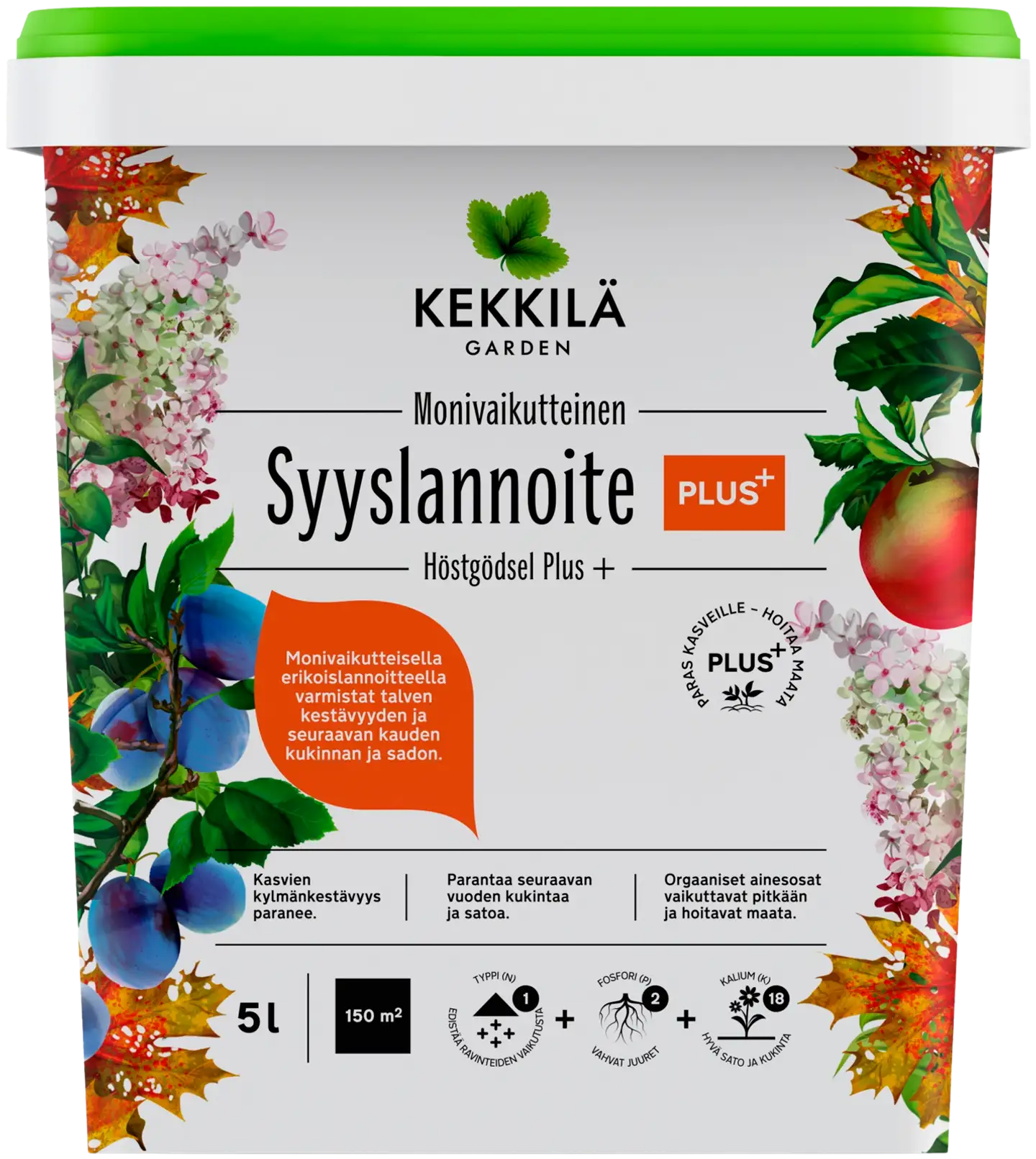 Kekkilä Syyslannoite PLUS+ 5 L pakkipakkaus