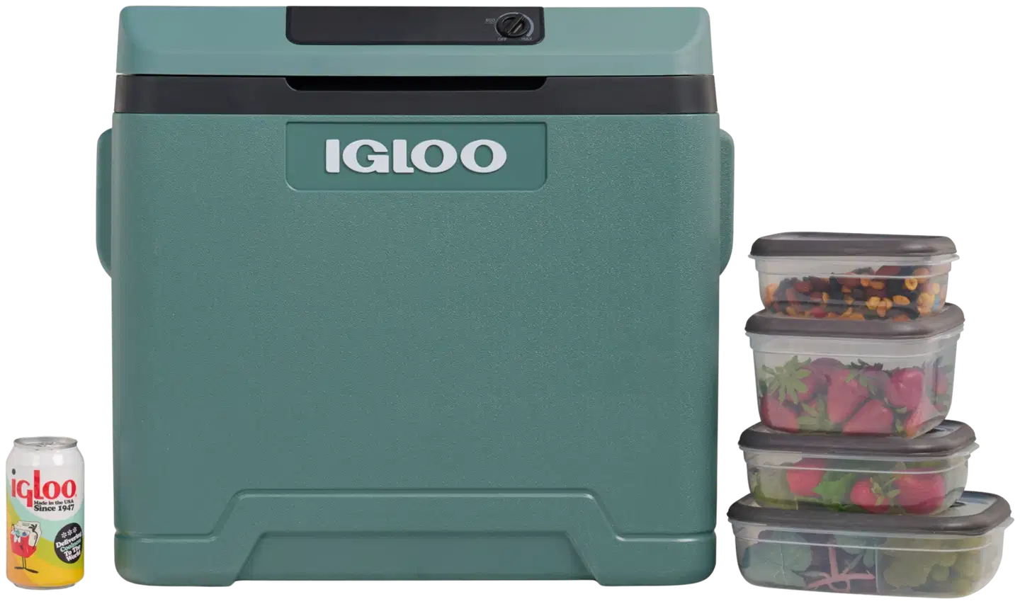 Igloo termosähköinen kylmälaukku pyörillä IE42R ACDC, tilavuus 42l, vihreä - 11