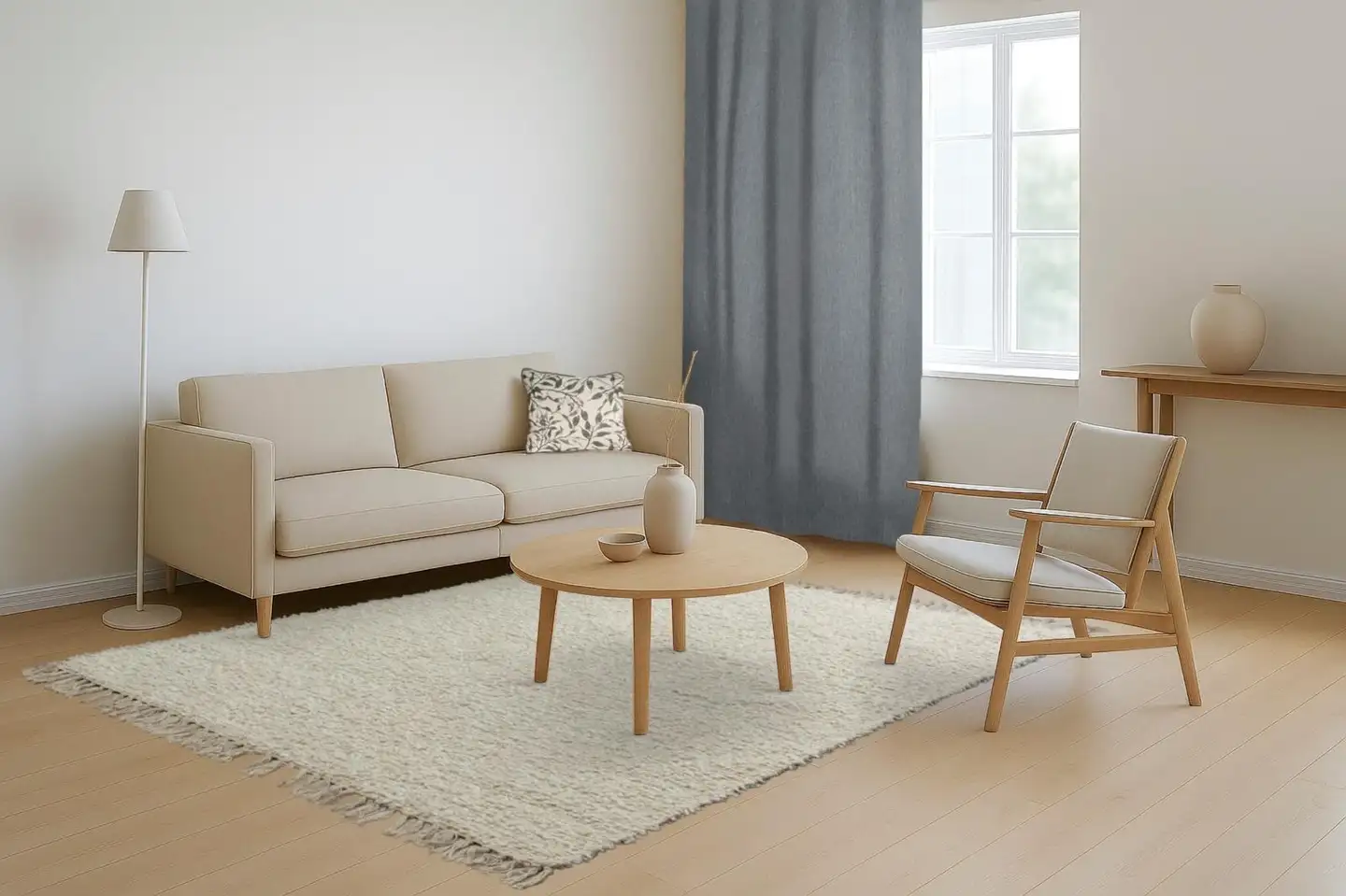 House matto Bouclee 140 x 200 cm luonnonvalkoinen/beige - 5