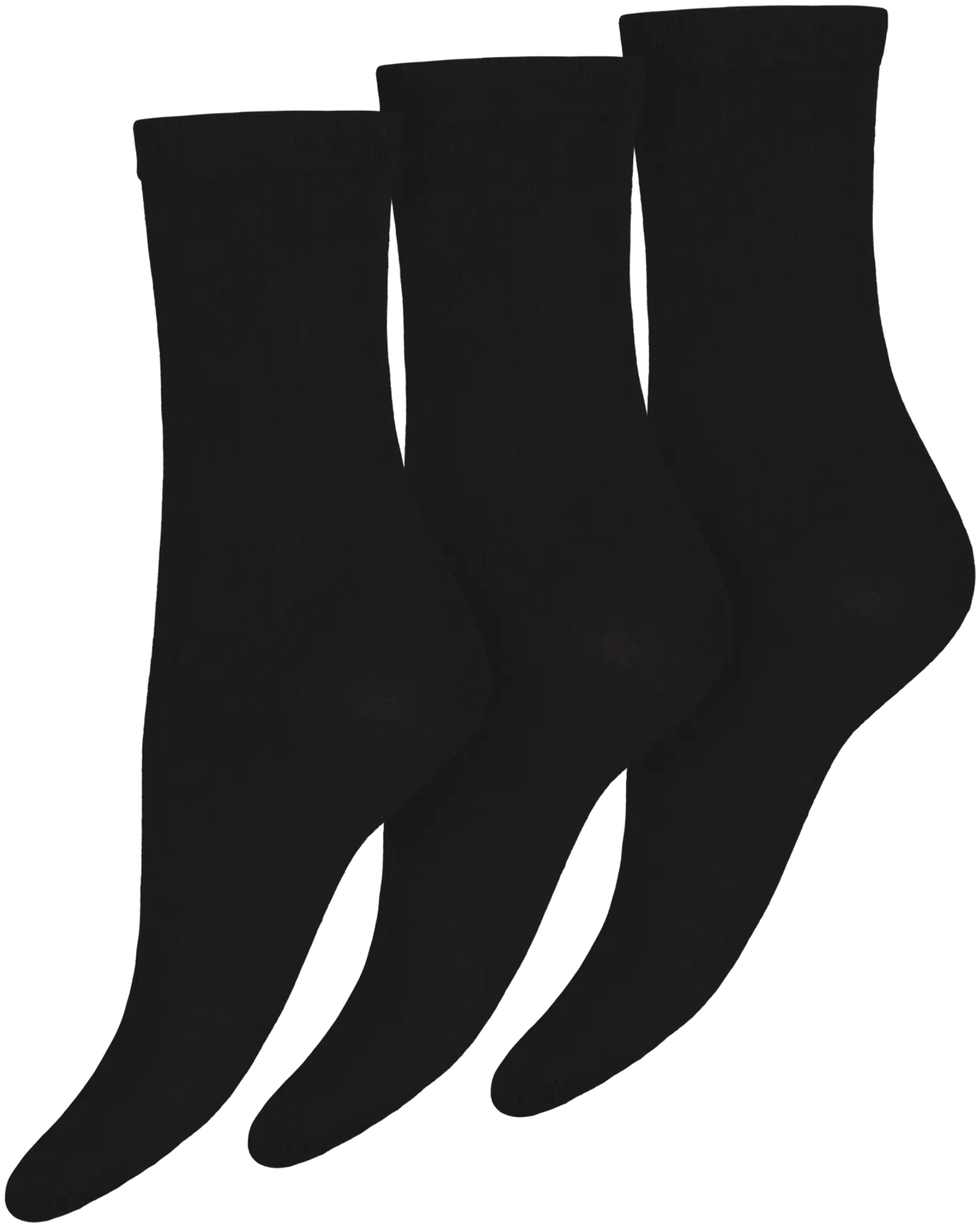 Vogue naisten nilkkasukat cotton basic sock 3-pack - Black - 1