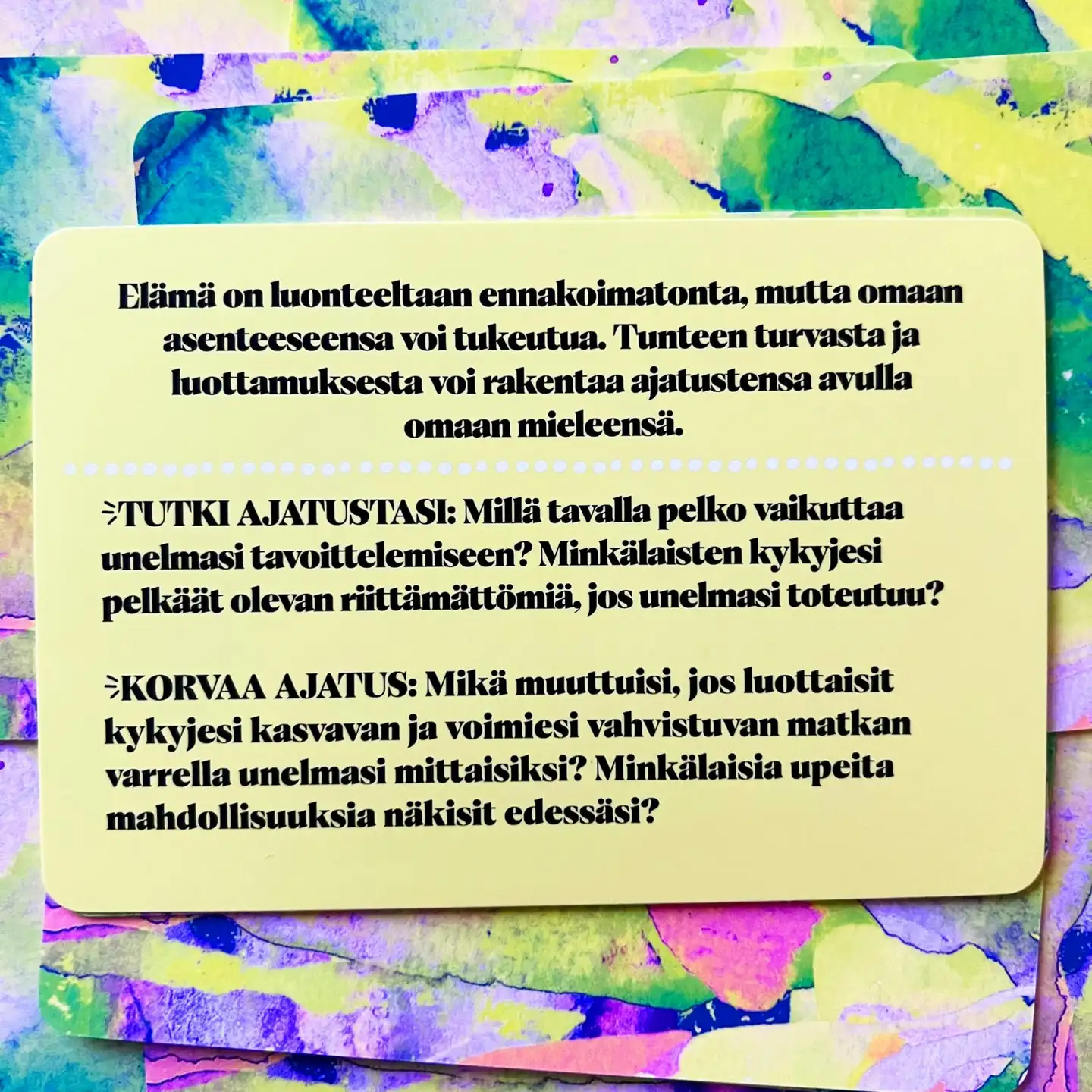 Anna itsellesi mahdollisuus asennekortit - 6