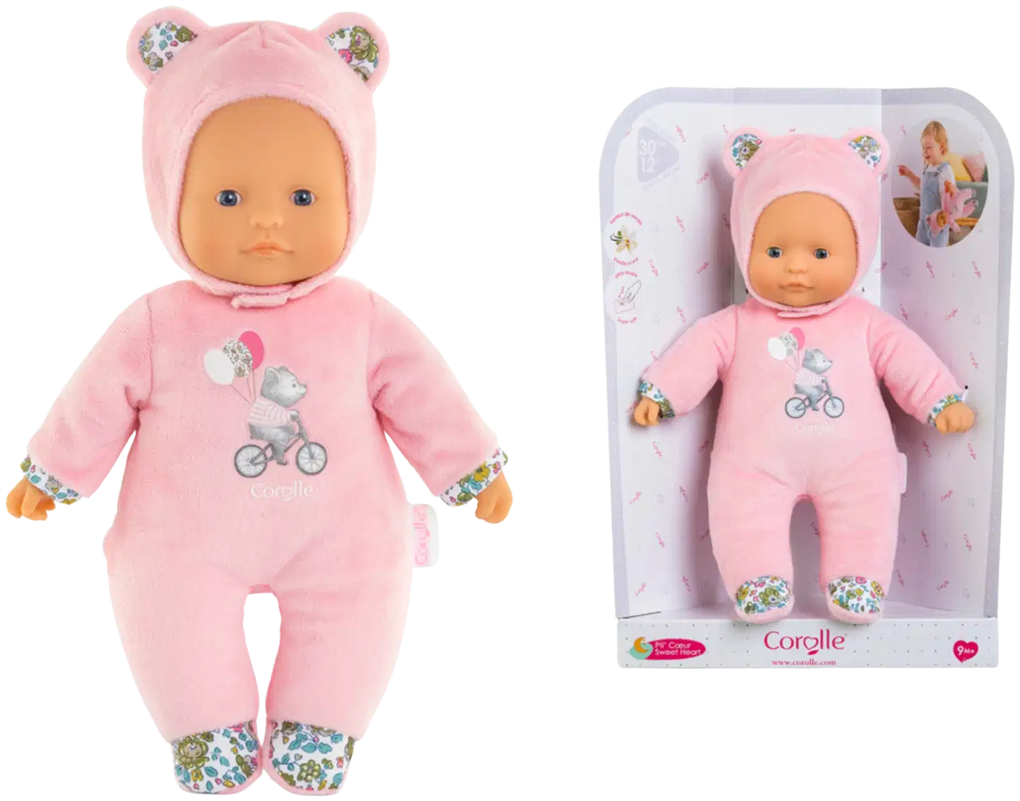 Corolle - Sweet Heart nukke, 30 cm, Pinkki Nalle - 1