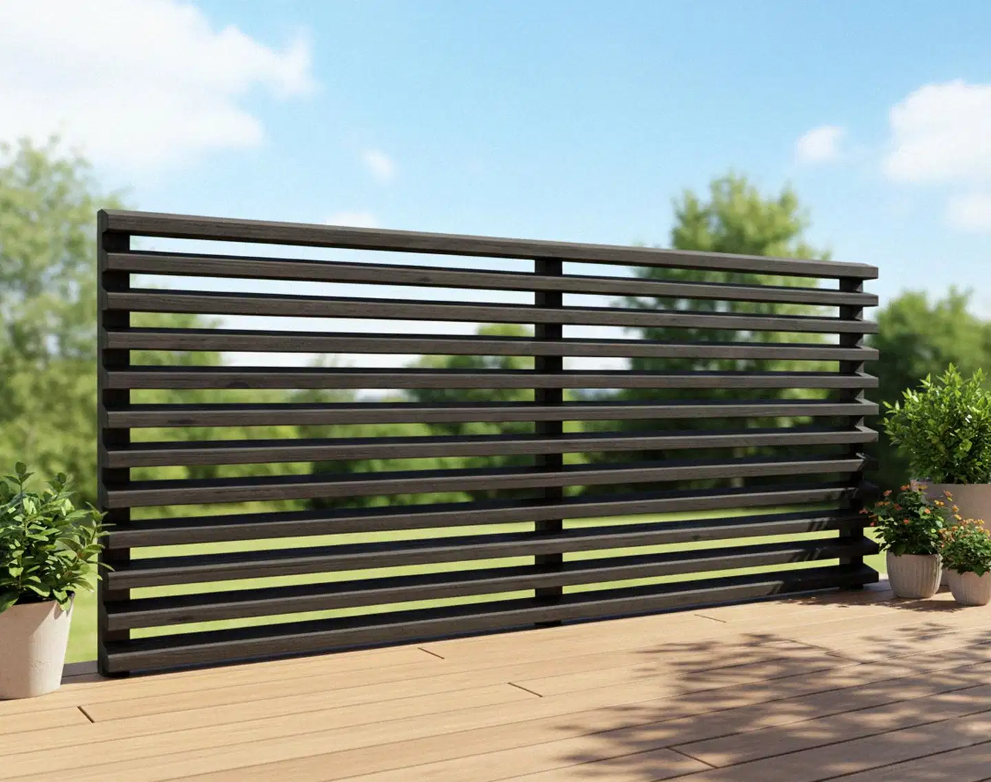 Miljöörakennus aitaelementti grafiitin harmaa 180 x 80 x 7 cm - 4