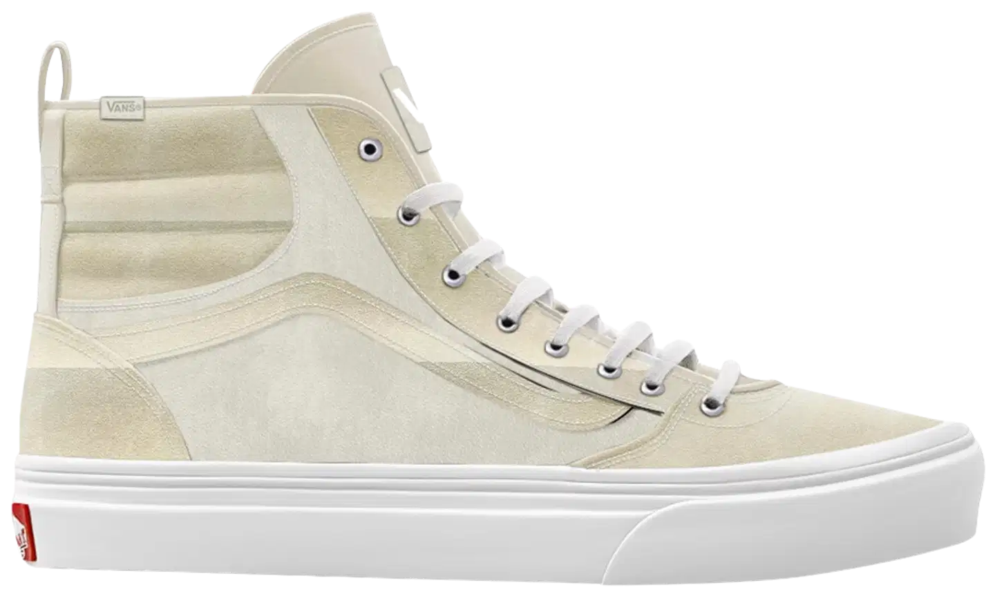 Vans Ashwood Hi Decon Metallic Classic naisten varsitennari - Classic Cream