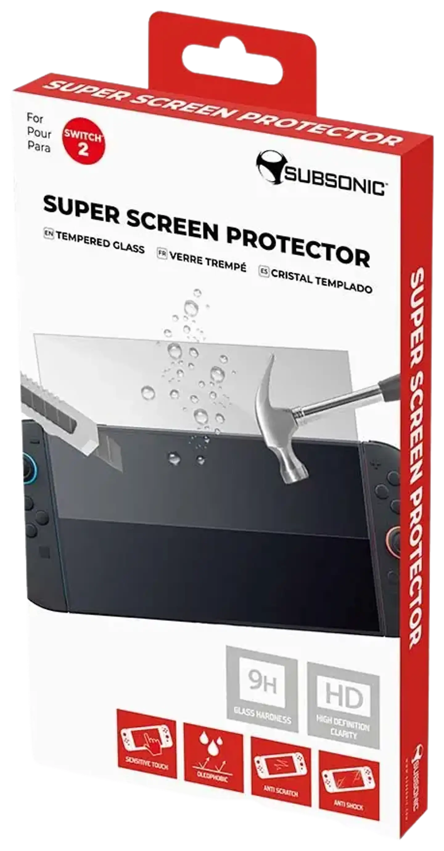 Subsonic Super Screen Protector 9H panssarilasi, Switch 2 - 2