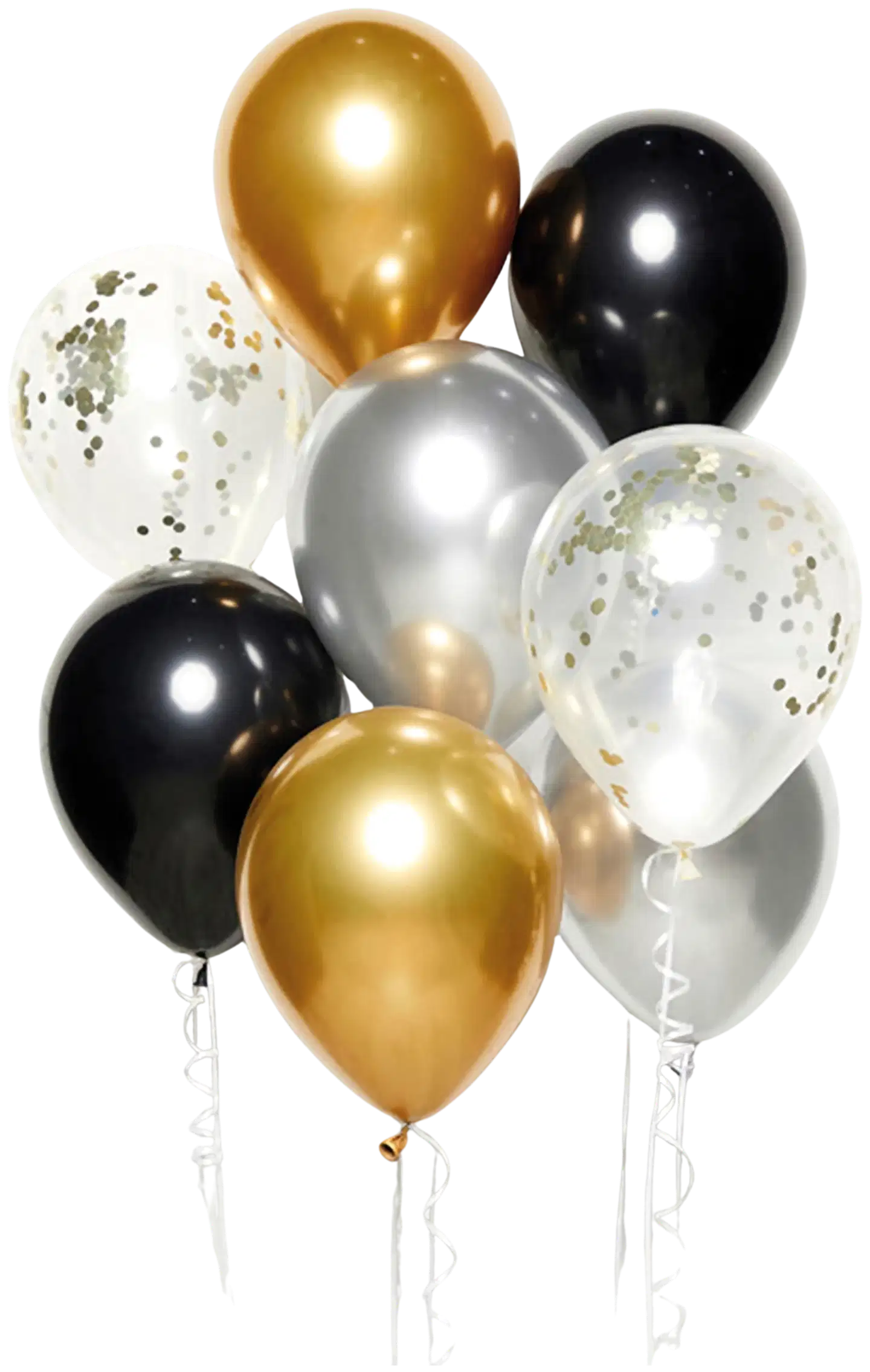 DIY palloasetelma 10 kpl/pkt, musta-kulta