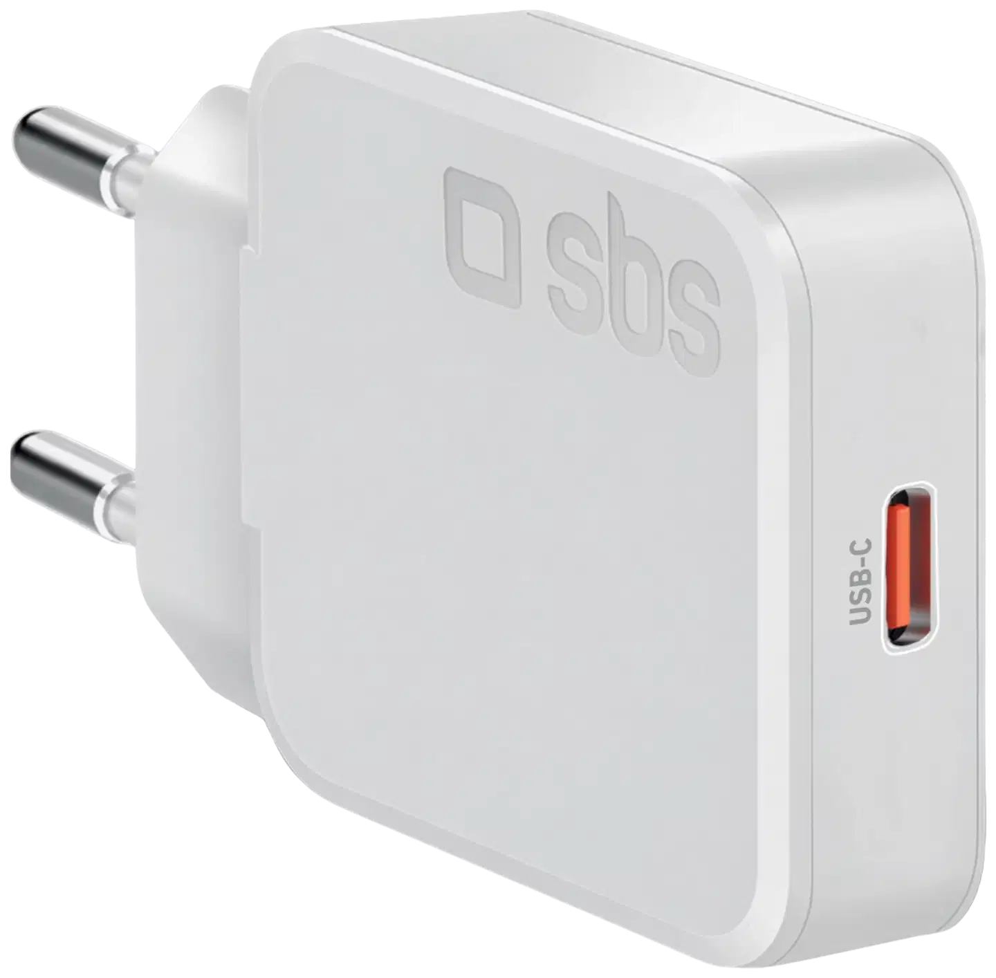SBS GaN slim -seinälaturi USB‑C PD30W, valkoinen - 1