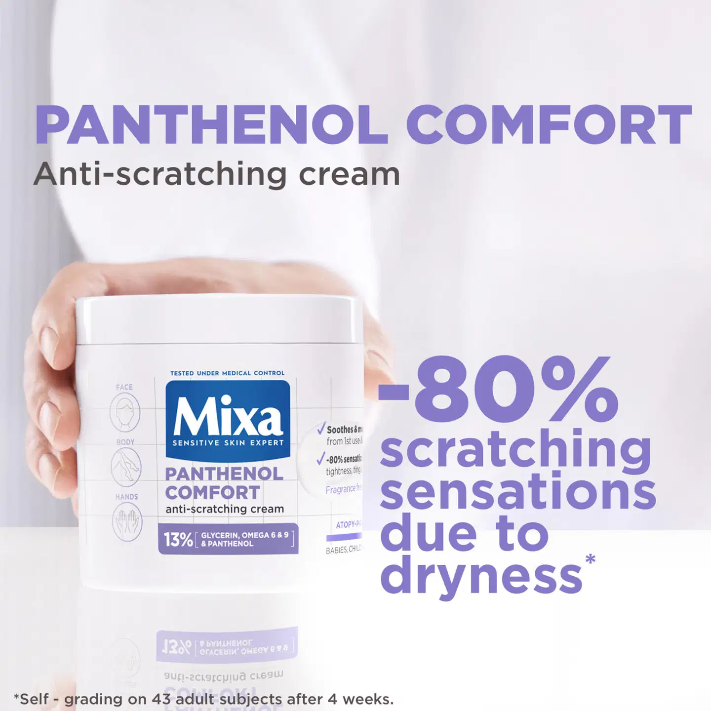 Mixa Panthenol Comfort Voide kuivalle ja herkälle iholle, jolla on taipumus atopiaan 400ml - 4