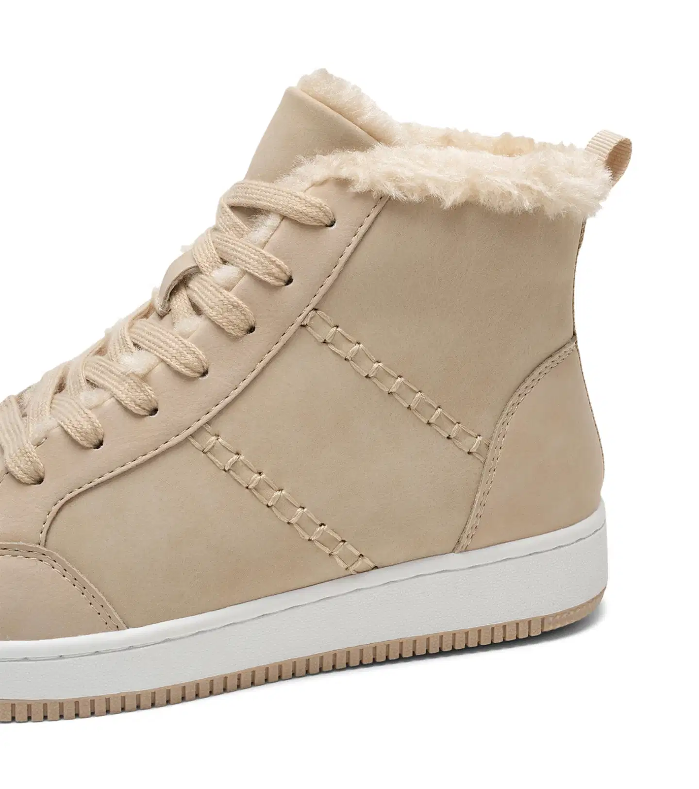 Attitude naisten varsitennarit Bailey mid - Beige - 5