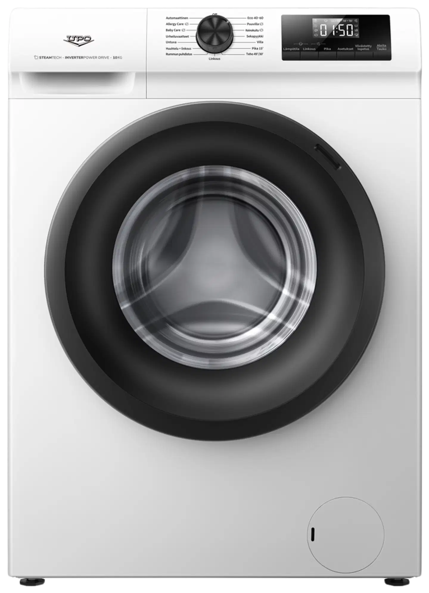 UPO edestä täytettävä pyykinpesukone P2U1014AS 10kg valkoinen - 1