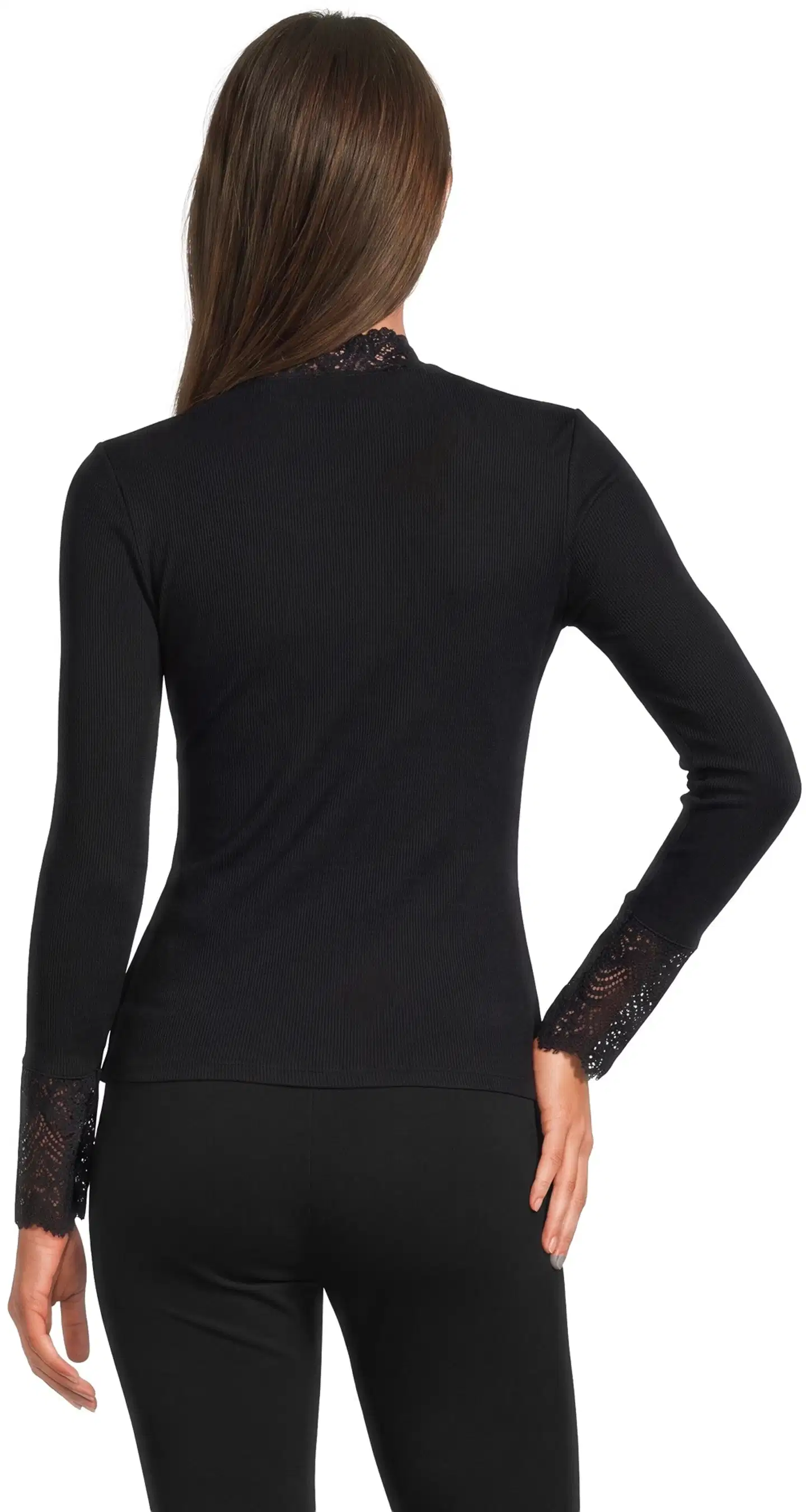WKLY. naisten pitsisomisteinen trikoopusero 213W362666 - black - 4