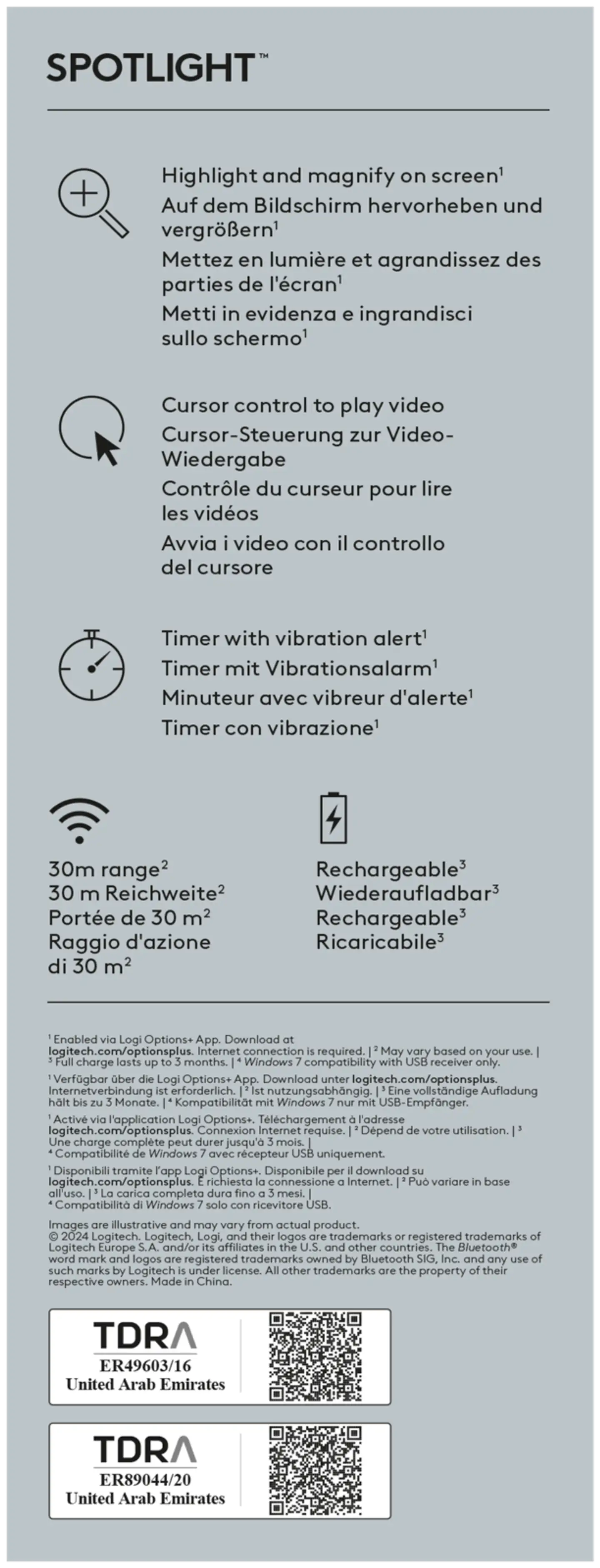 Logitech Spotlight Presentation Remote - kulta - 3