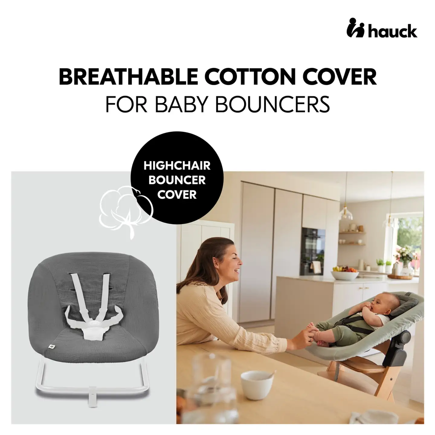Hauck suojapäällinen sitteriin Highchair tummanharmaa - 11