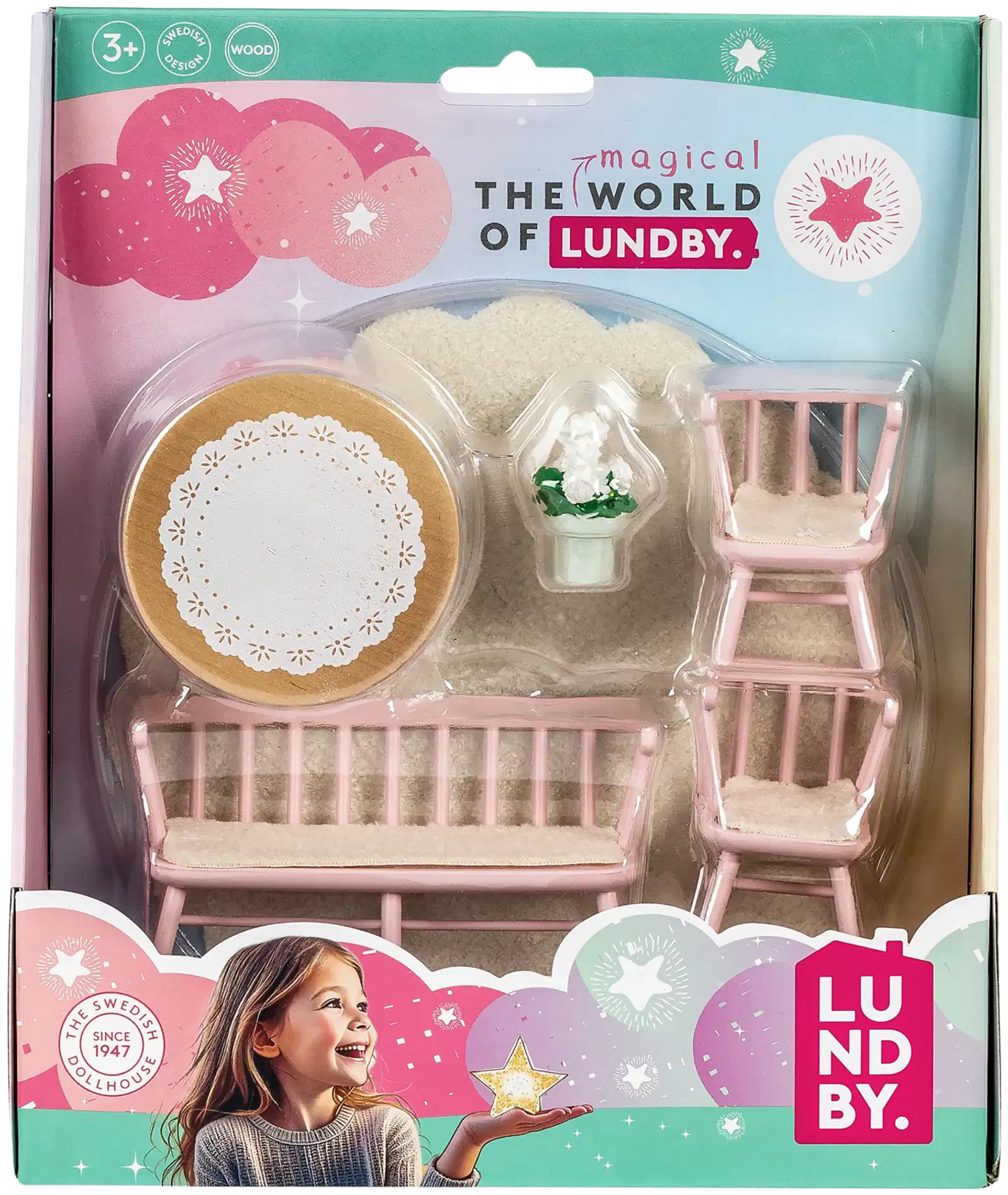 Lundby ruokailuvarusteet 4 kpl - 1