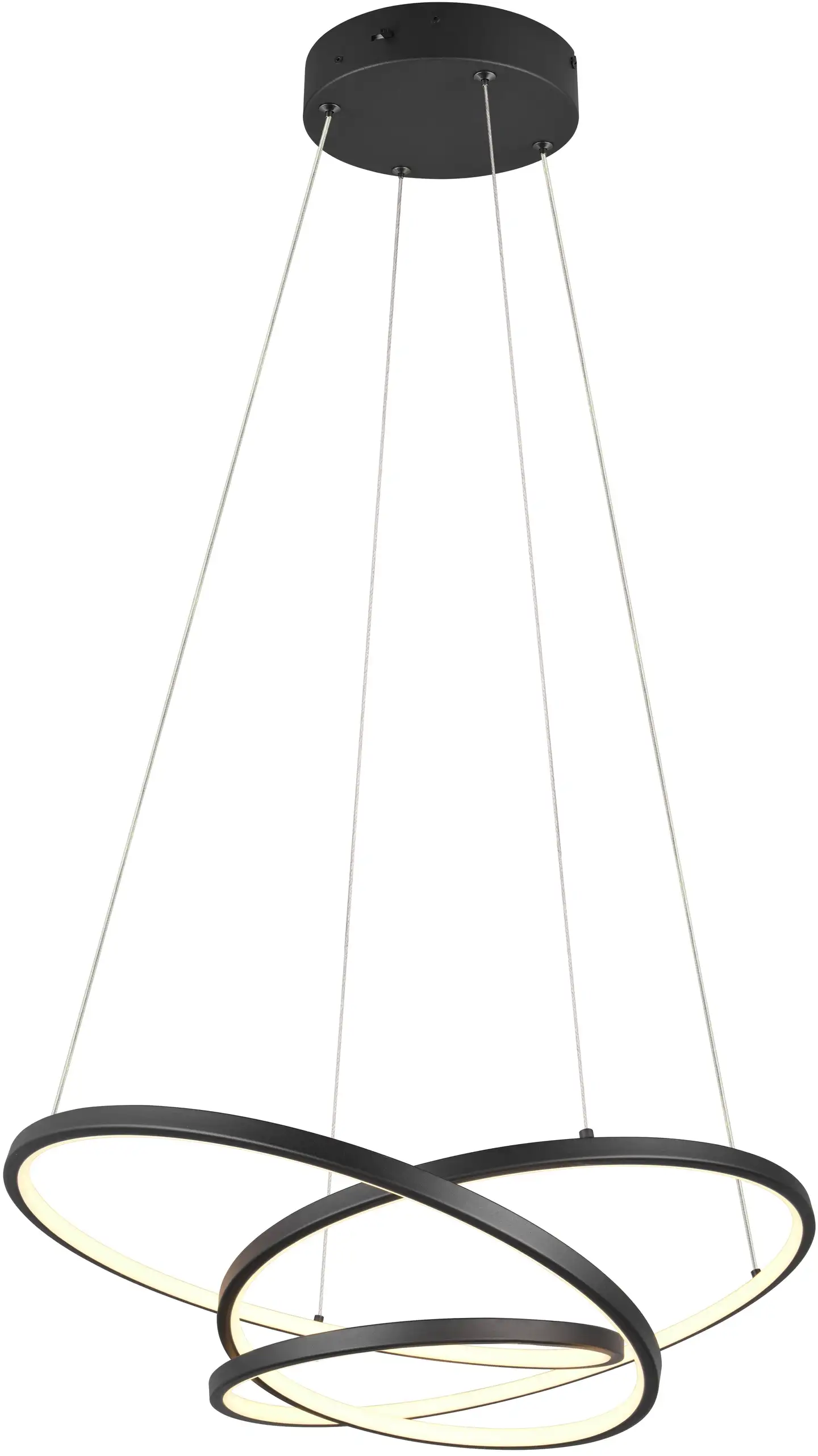 Trio led riippuvalaisin Darvin 64 cm musta SwitchDimmer - 1