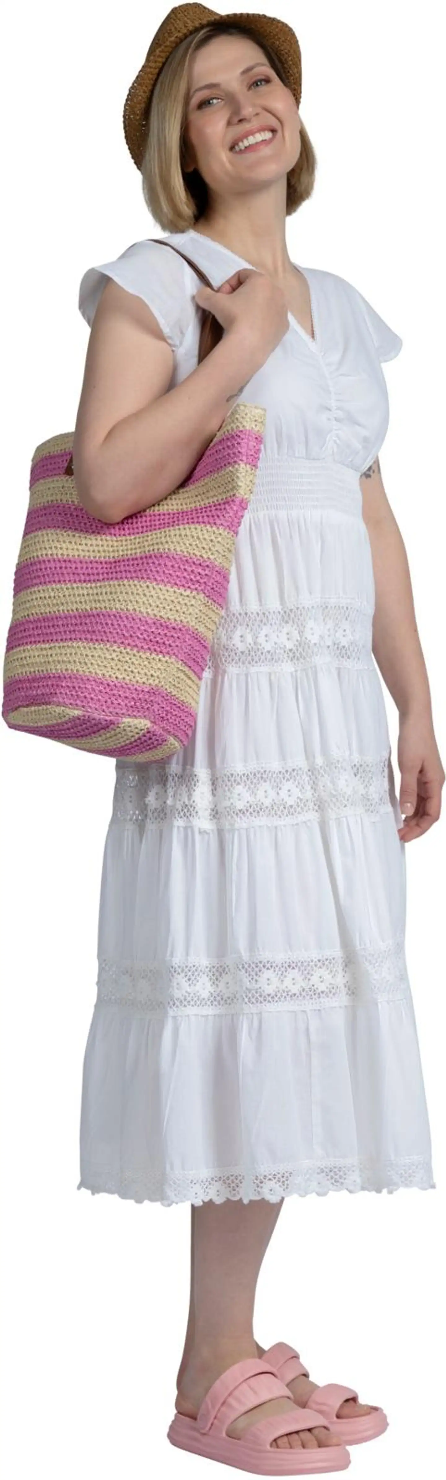 Margaux Riviera naisten midimekko MR-360 - WHITE - 8