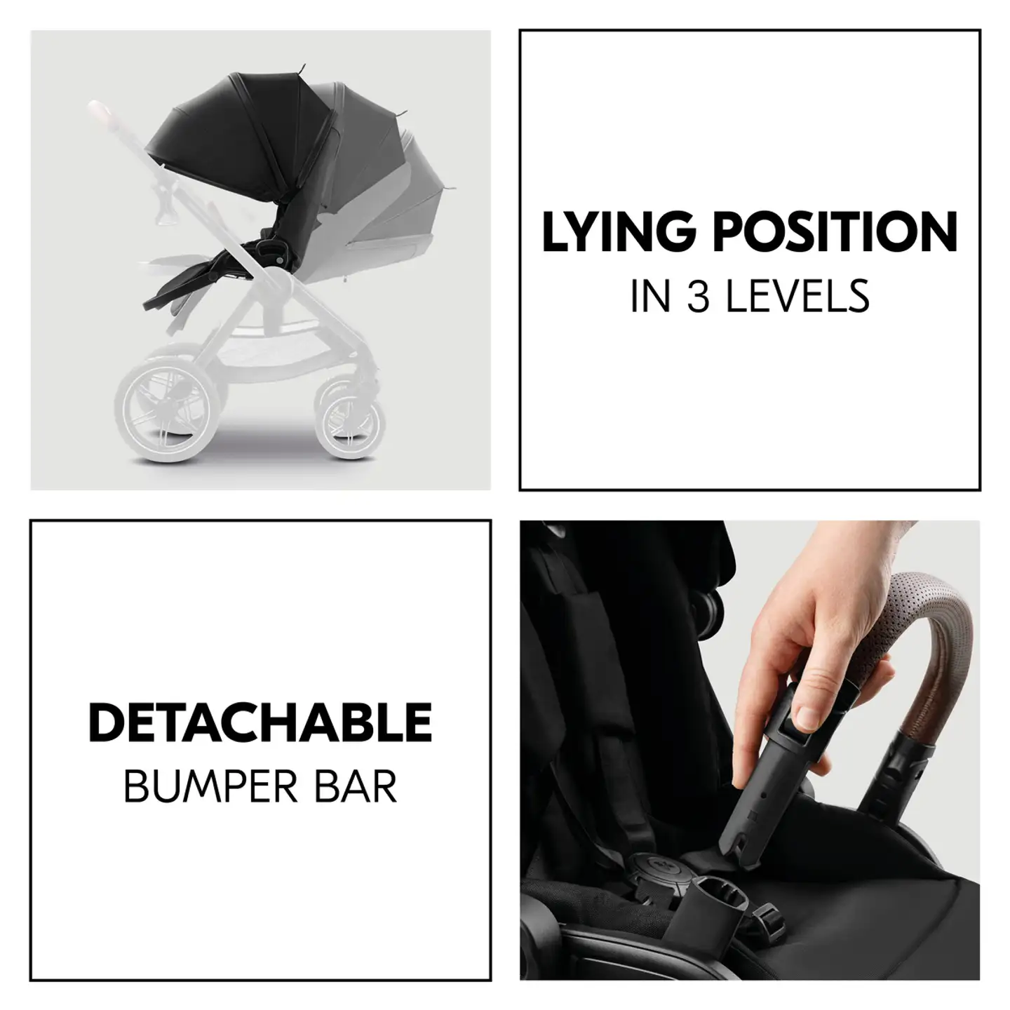 Hauck yhdistelmävaunut Comfort N Care Set 0-25 kg musta - 28