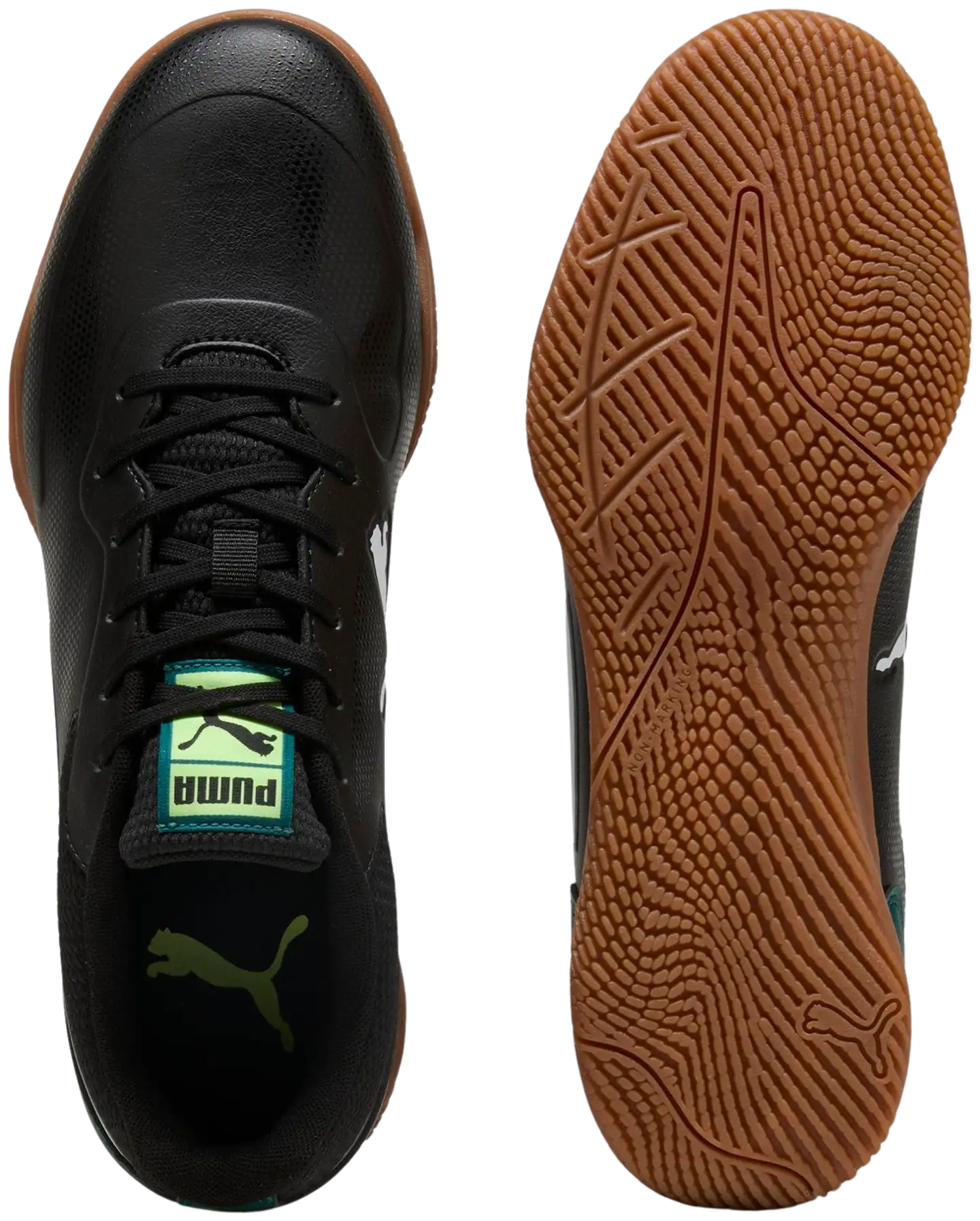 Puma miesten futsalkengät Truco III - Puma Black-Puma White-Green - 5