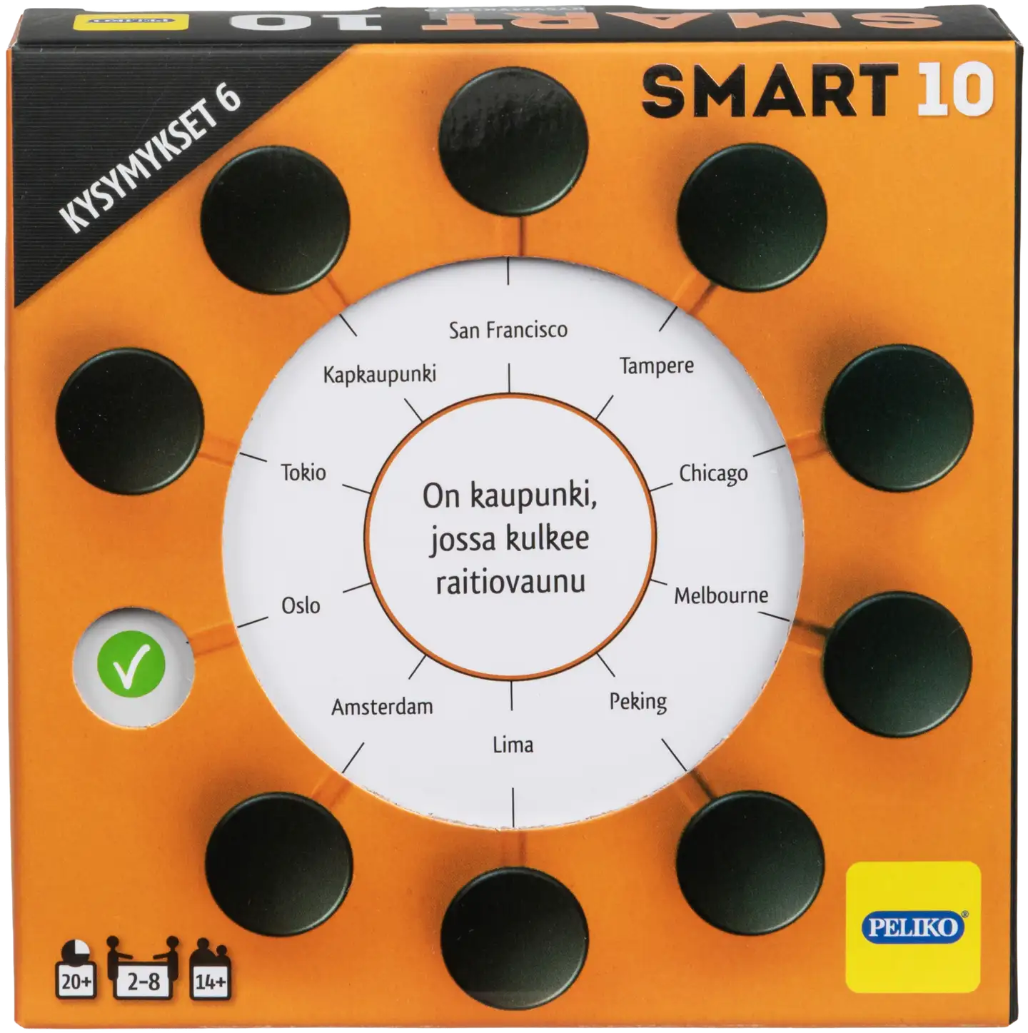 Peliko tietopeli Smart10 Kysymykset 6 - 2