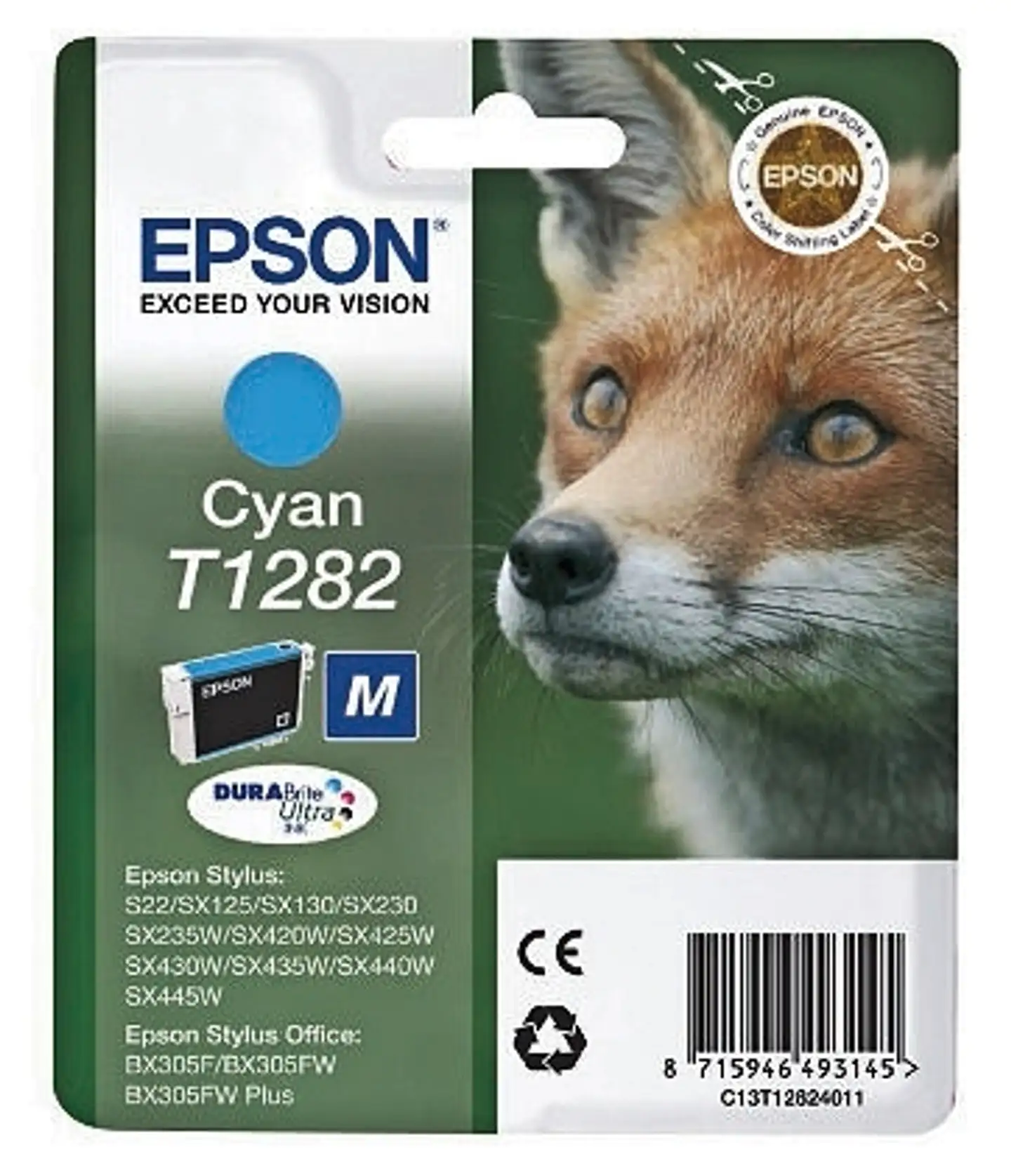 Epson T1282 mustepatruuna syaani