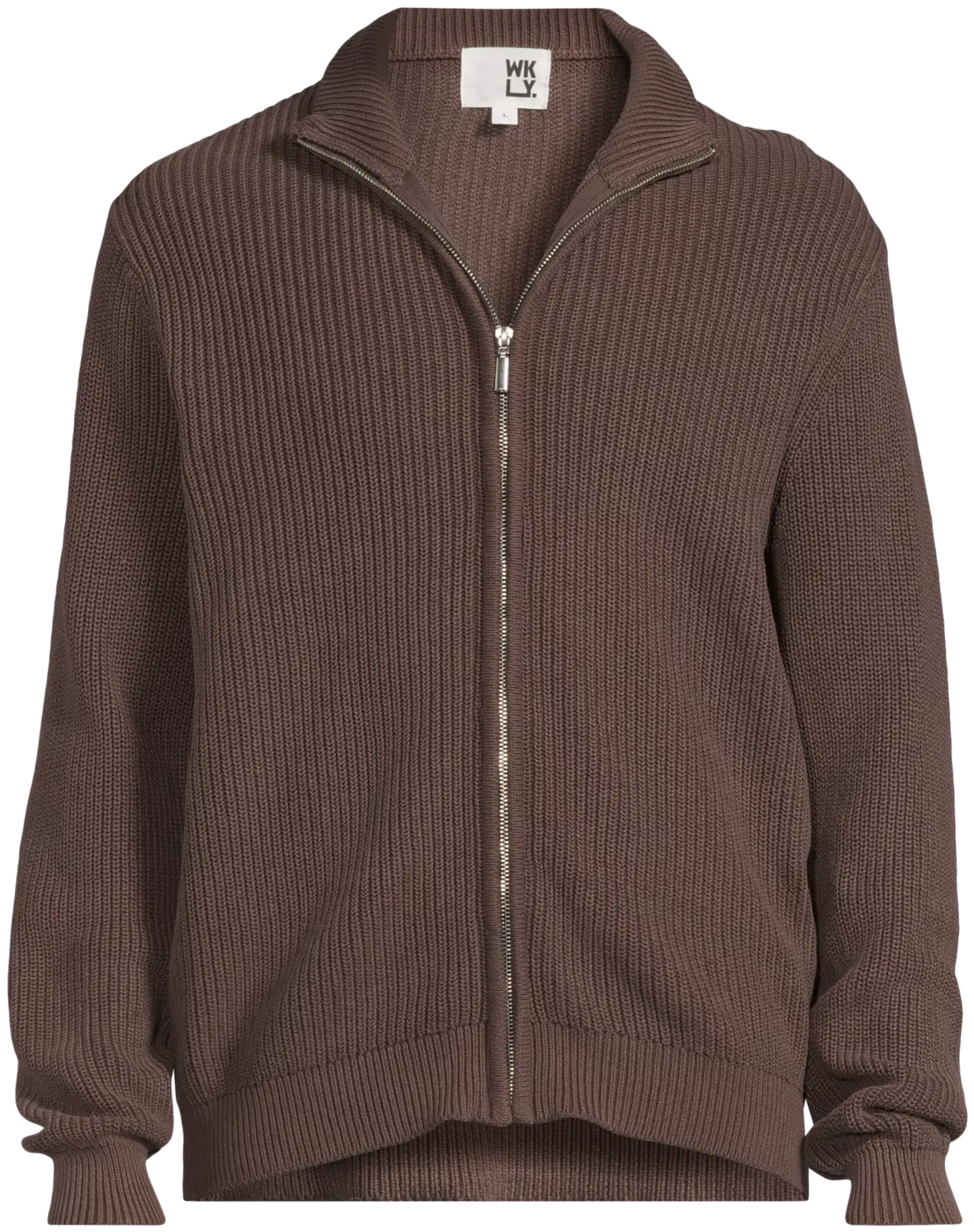 WKLY. miesten vetoketjuneuletakki acid wash CYCLO® 195W312666 - Chocolate - 2