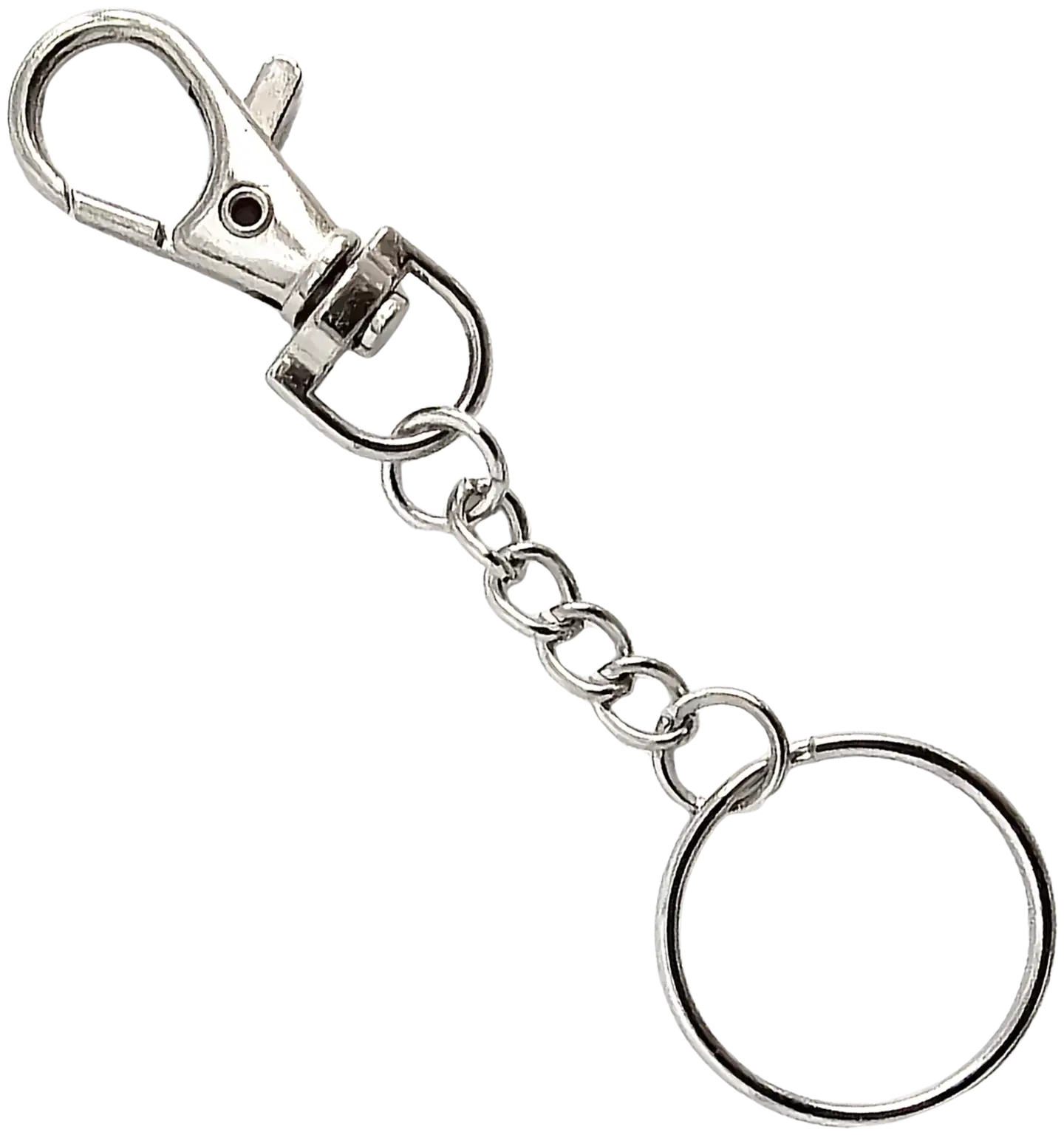 J.K. Primeco avainrengas karabiinilukolla hopea 5kpl - 2