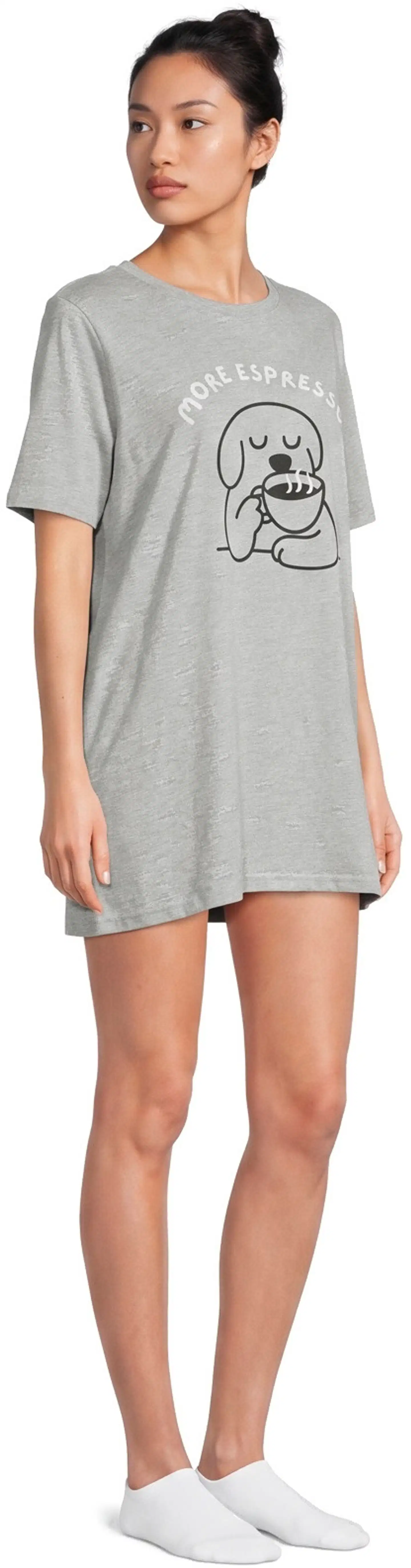Actuelle naisten yöpaita 212A382606 - Grey melange - 3