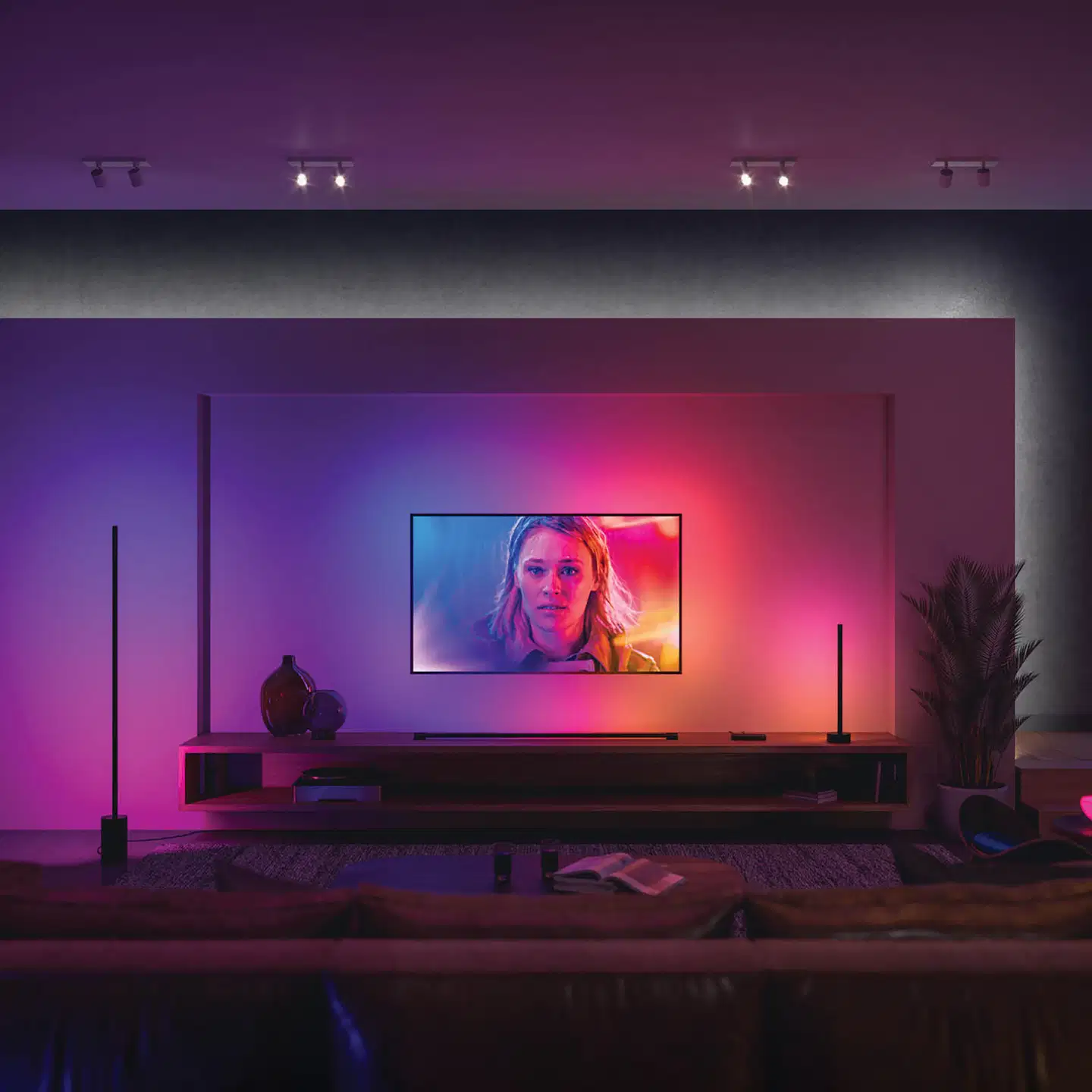 Philips Hue Gradient Signe -lattiavalaisin 29W 2000-6500K 2550LM musta säädettävä monivärinen - 9