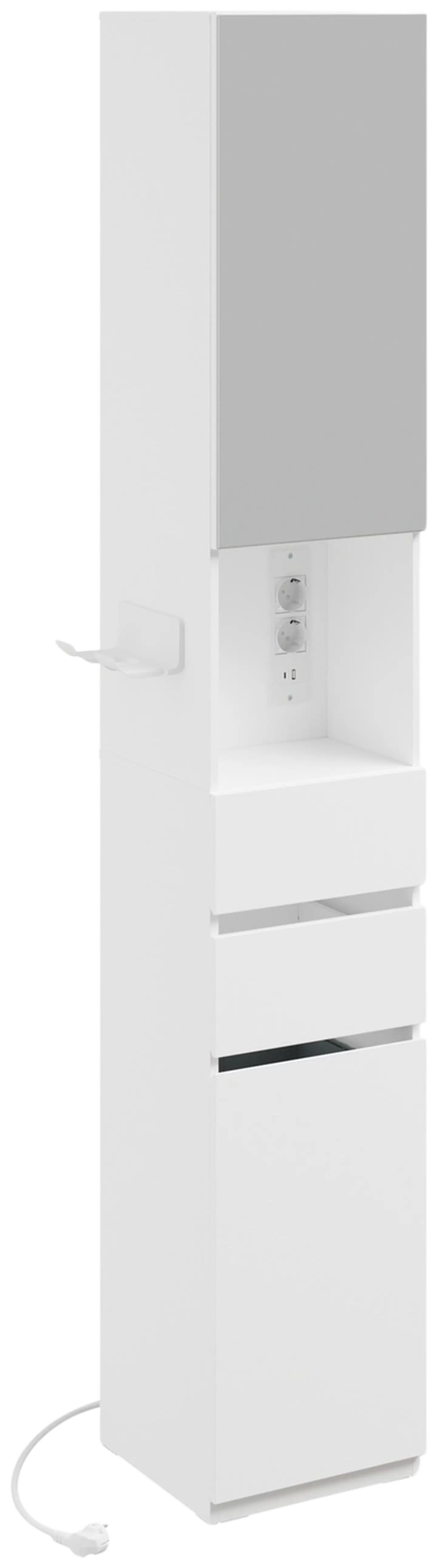 SoBuy kylpyhuonekaappi valkoinen BZR240-E-W - 1