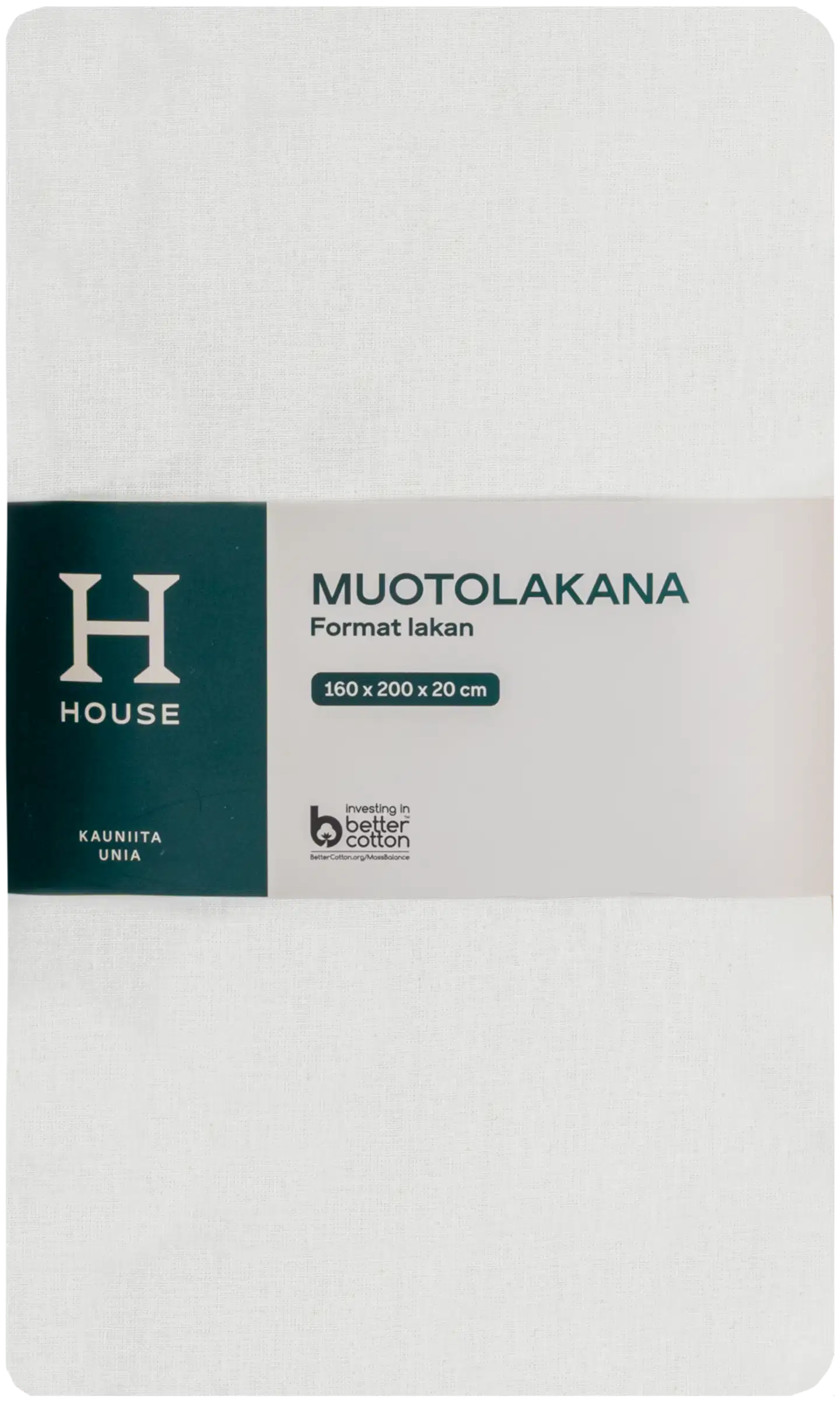 House muotolakana 160x200x20 cm - White