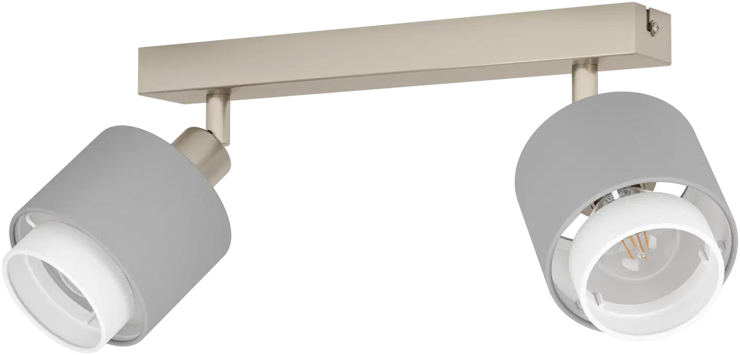 EGLO kattospotti 2-os. Bellizzi E14 nikkeli/harmaa/valkoinen - 1