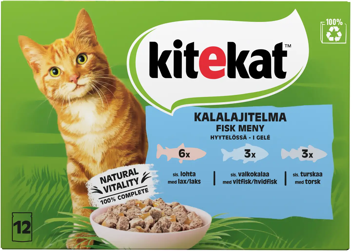 Kitekat Kalalajitelma hyytelössä 12x85g