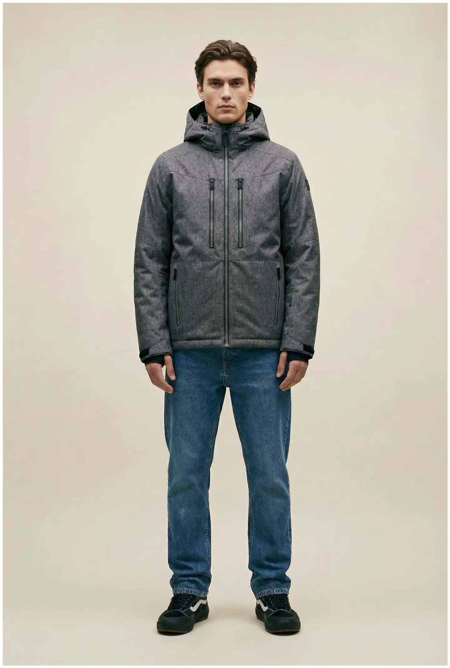 Five Seasons miesten toppatakki Bruce - obsidian melange - 3