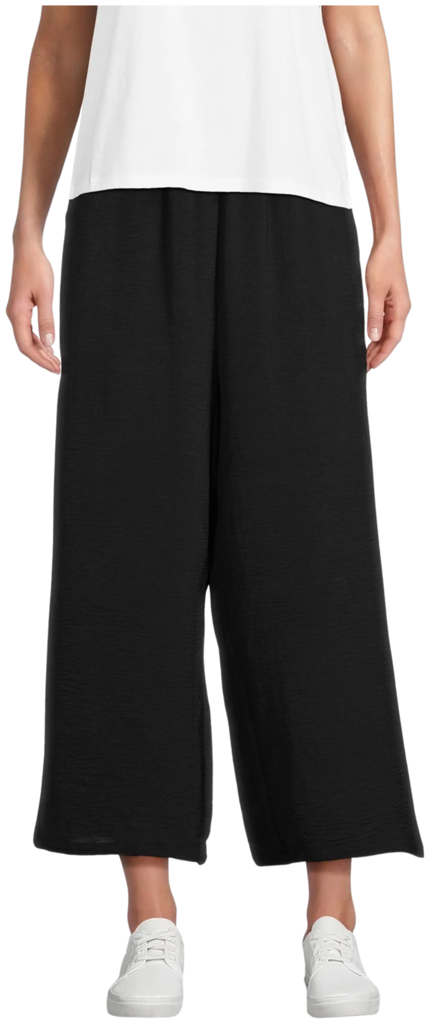 TEX naisten leveälahkeiset housut I282891 - black 2 - 1