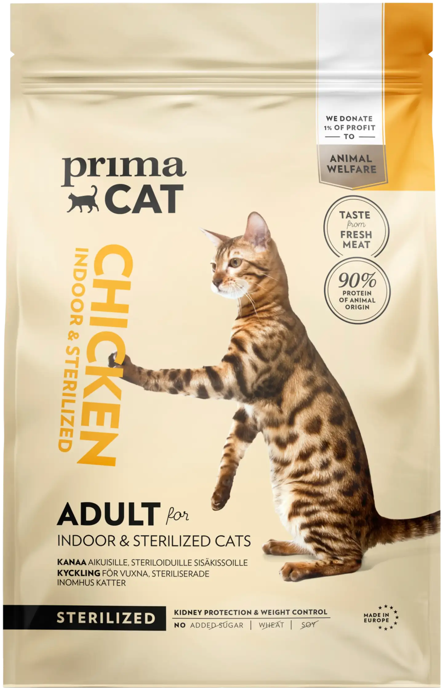 PrimaCat Kana steriloiduille aikuisille kissoille 4 kg